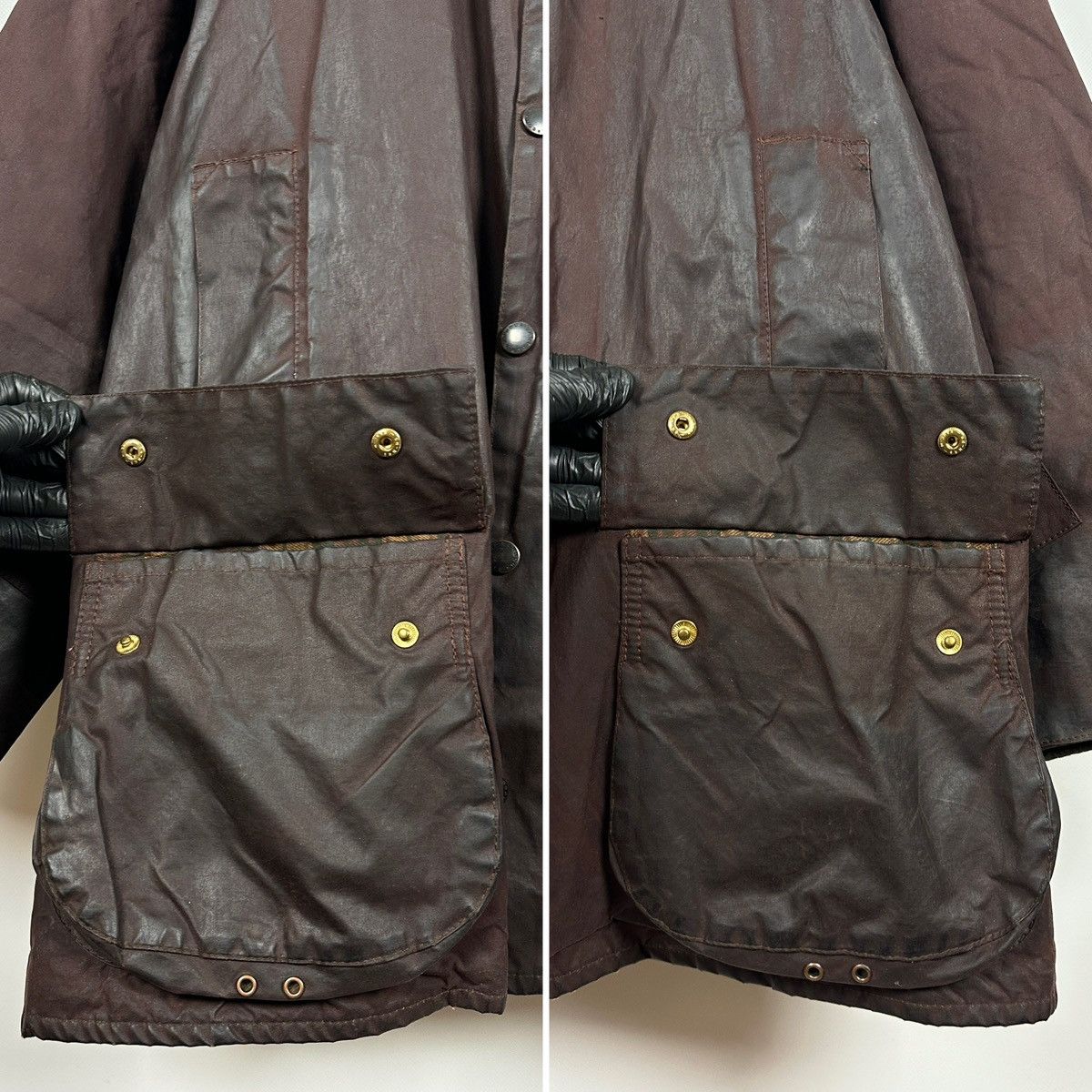 Barbour Vintage Barbour Beaufort Brown Waxed Jacket/Warm Pile Lining Size US XXL / EU 58 / 5 - 11 Thumbnail