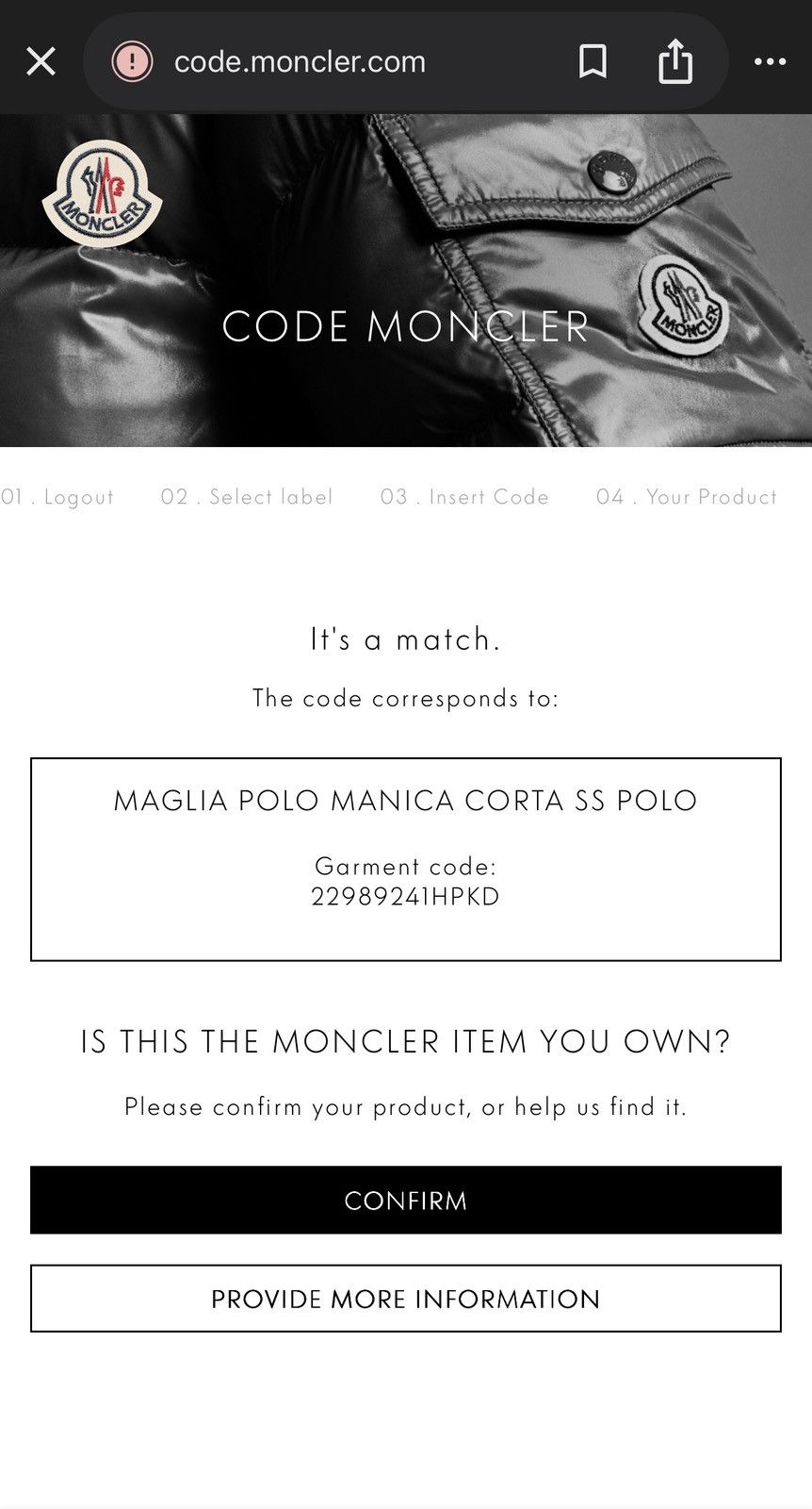 Authentic Moncler Maglia Polo Manica Corta SS Polo Shirt Men