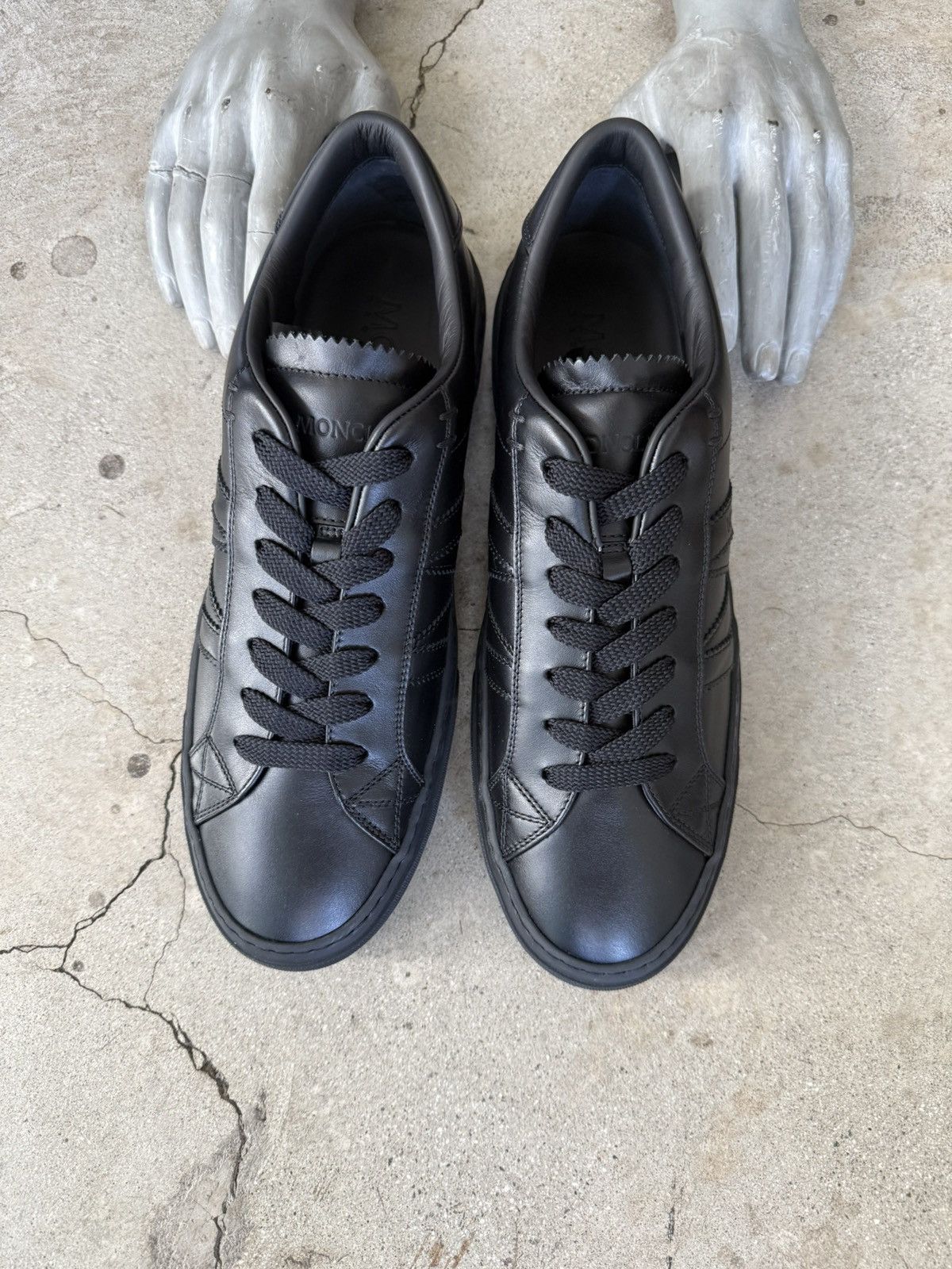 Moncler MONCLER MONACO 2 LEATHER SNEAKER Size US 11 / EU 44 - 1 Thumbnail