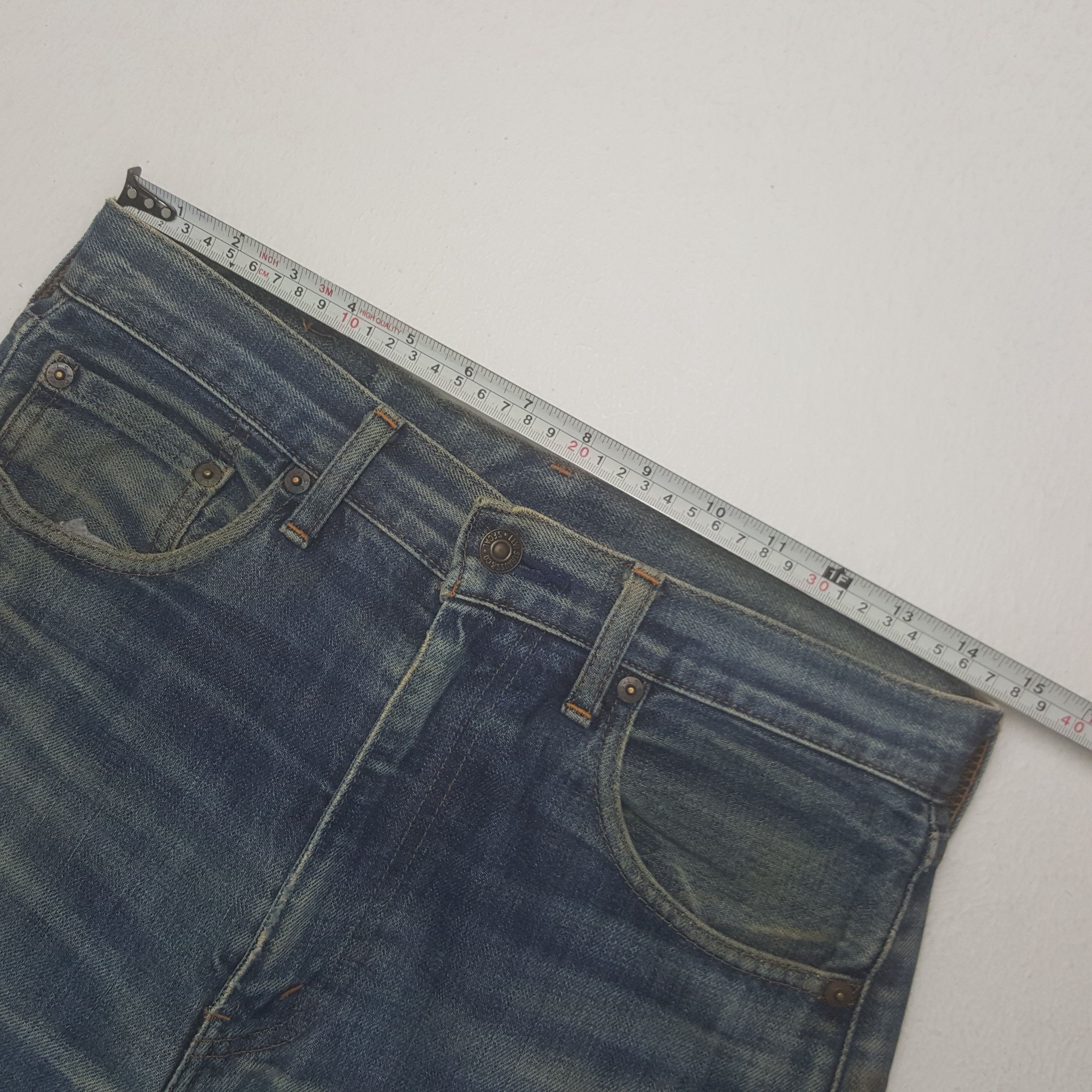 Levi's × Vintage Vintage Levi's Distressed Style Selvedge Denim Jeans Size US 31 - 10 Thumbnail
