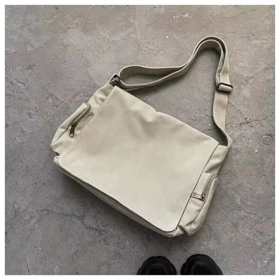 Vintage Streetwear Capacity Canvas Crossbody Shoulder Bag Size ONE SIZE - 3 Thumbnail