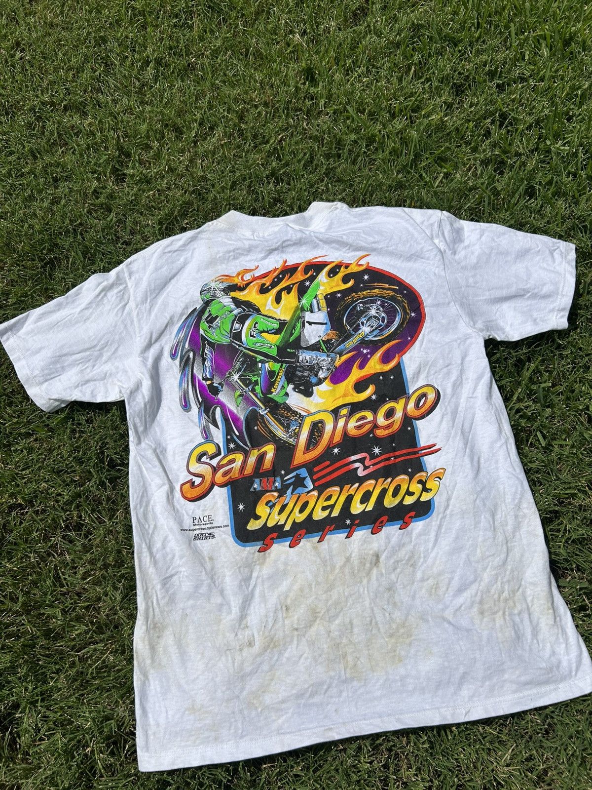 Vintage Vintage 1998 San Diego Supercross Series Motocross Shirt Size US L / EU 52-54 / 3 - 2 Thumbnail