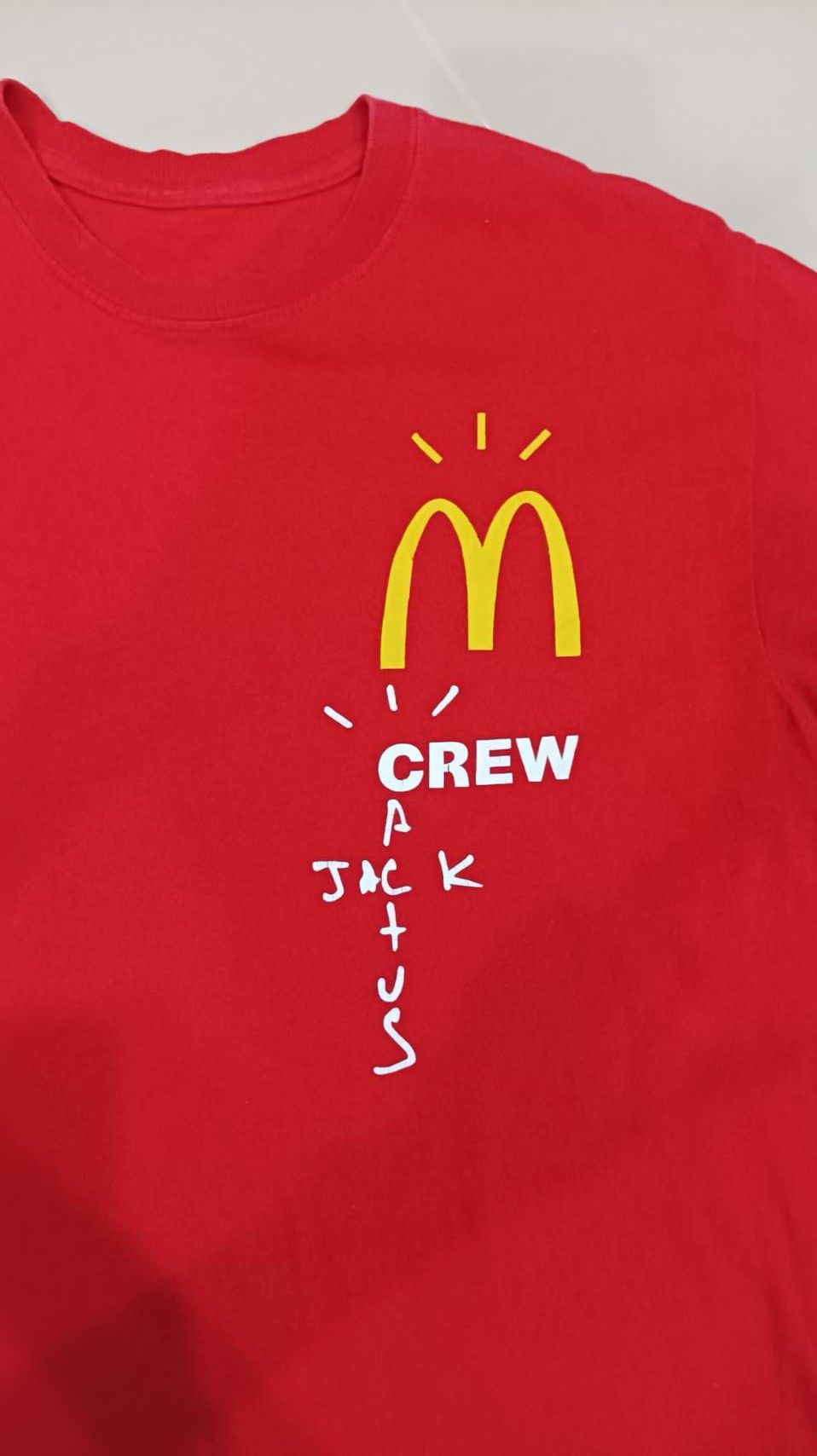 Rap Tees Travis Scott x Mcdonald's Cactus Jack Red Crew T-Shirt Size US S / EU 44-46 / 1 - 2 Thumbnail