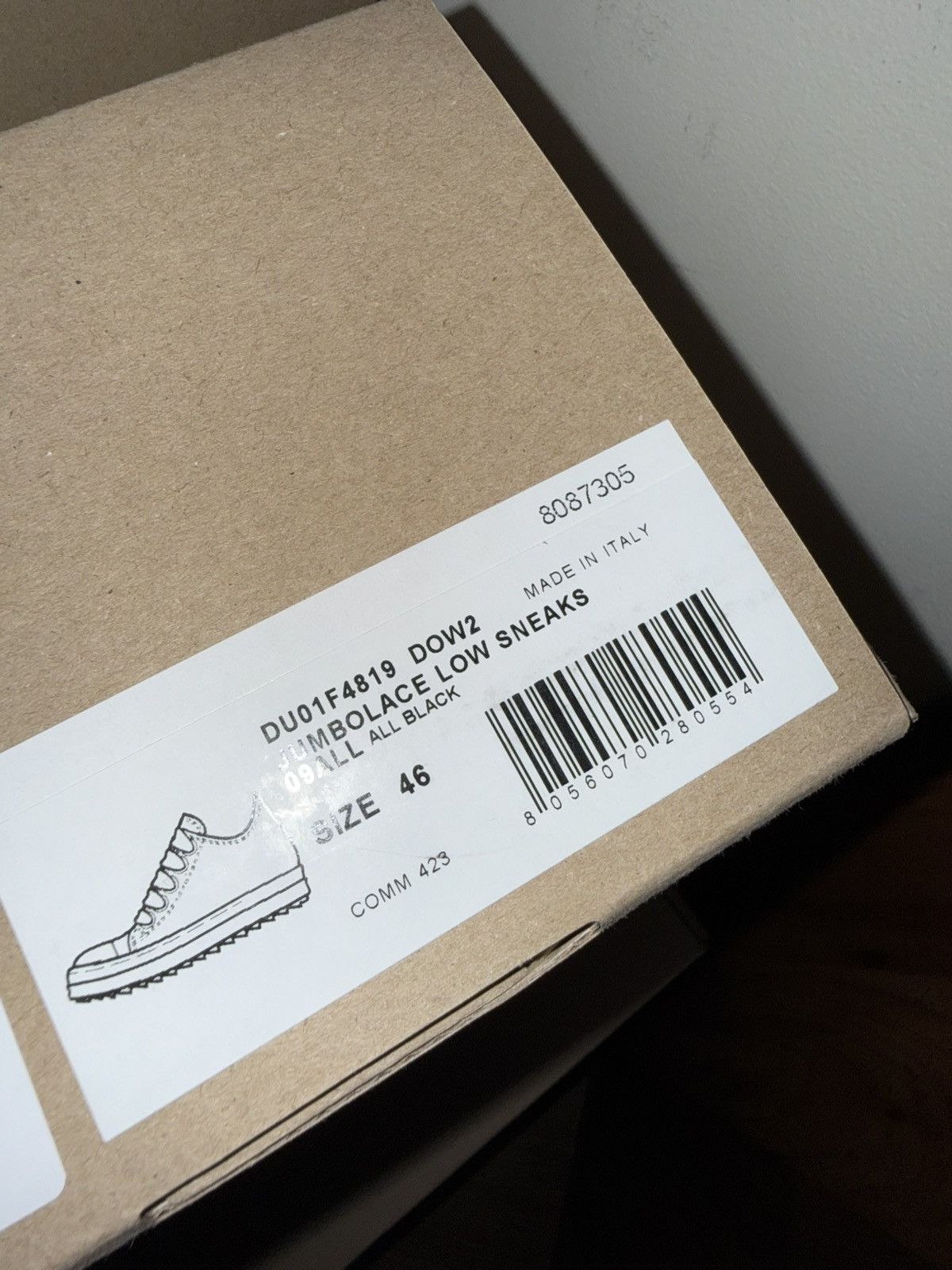 Rick Owens Drkshdw Rick owens jumbo lace canvas sneakers 46 Size US 13 / EU 46 - 16 Thumbnail