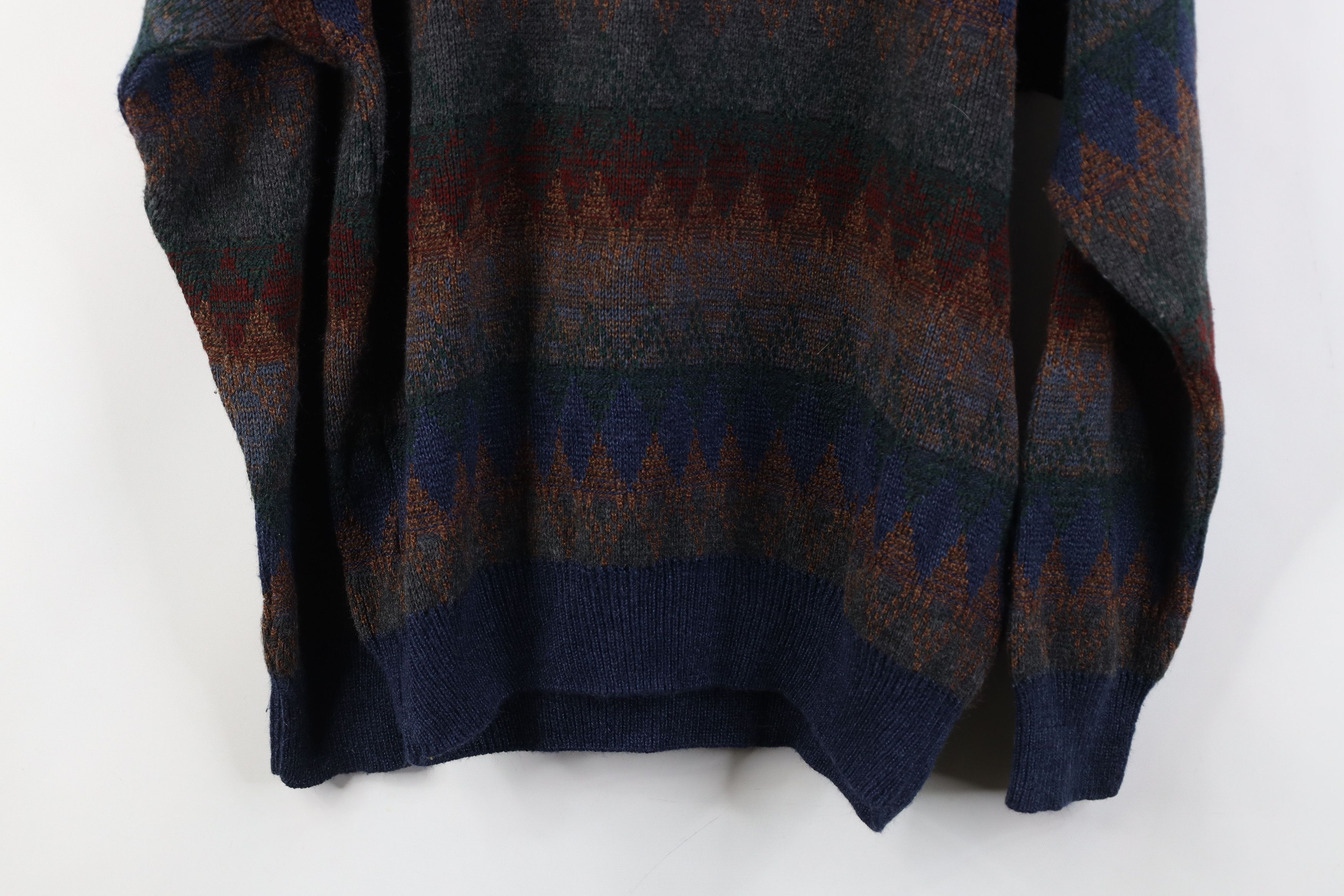 Vintage Vintage 90s Coogi Style Rainbow Diamond Knit Sweater Size US M / EU 48-50 / 2 - 10 Thumbnail