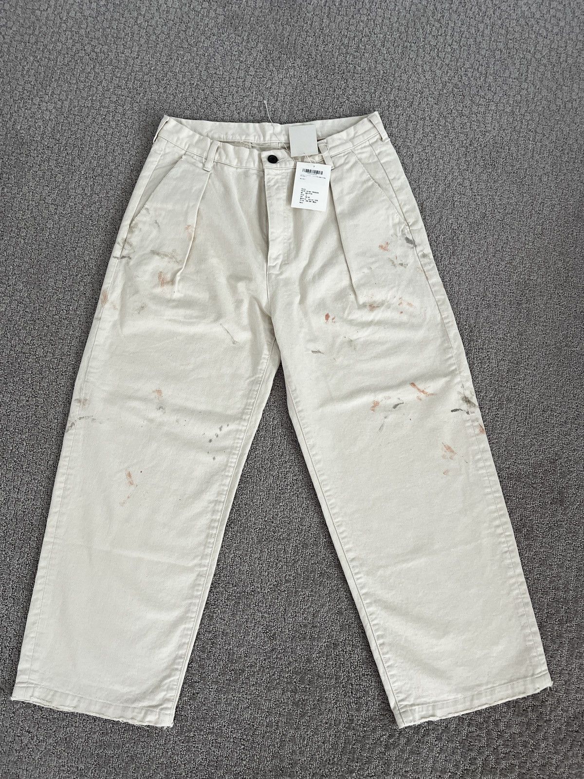 ANCELLM Brand New Ancellm 24SS Hand Dripping White Chino Size 3 
