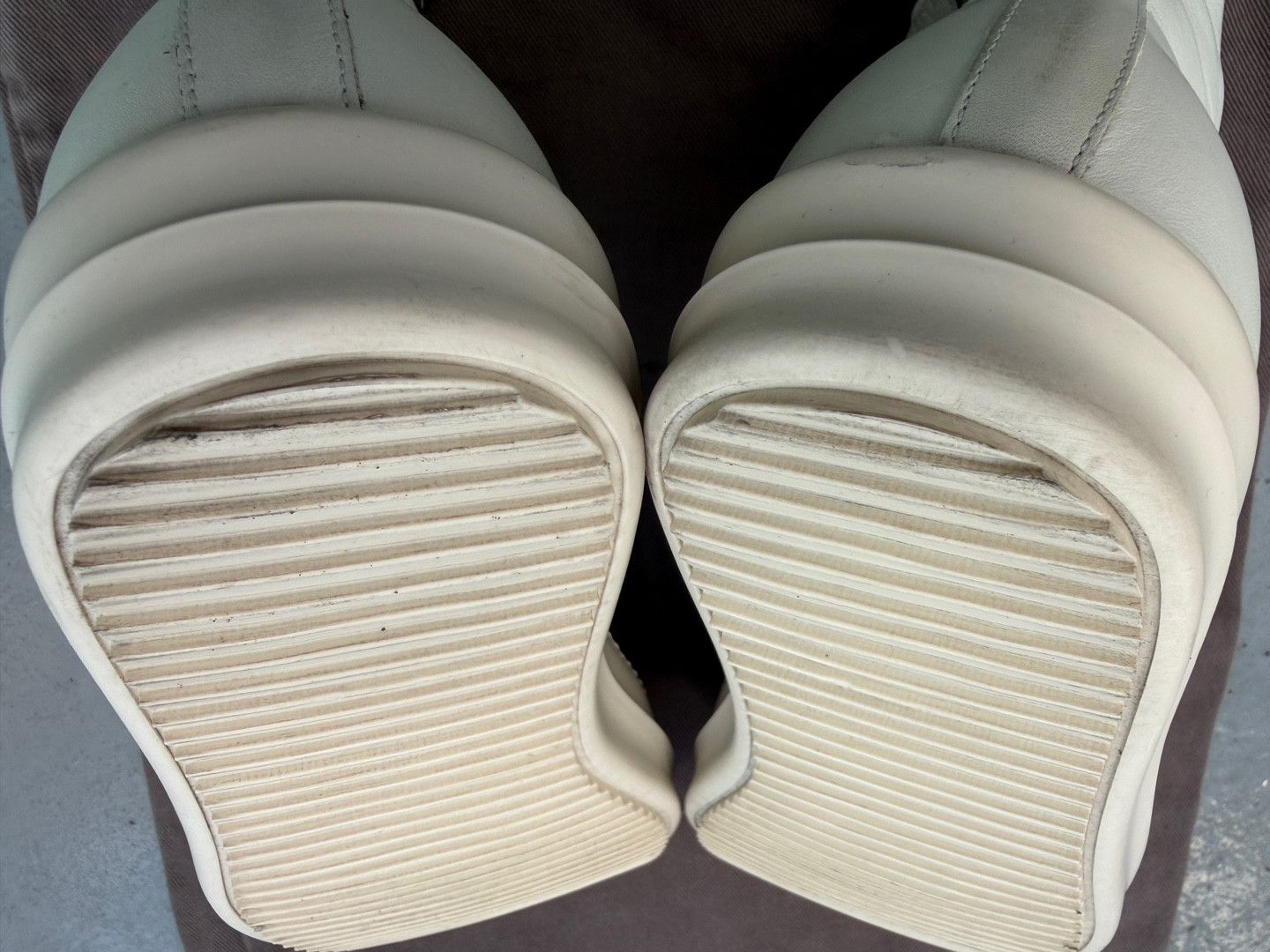 Rick Owens Rare Rick Owens F/W 12 Milk Leather Ramones High DRKSHDW Size US 8.5 / EU 41-42 - 17 Thumbnail