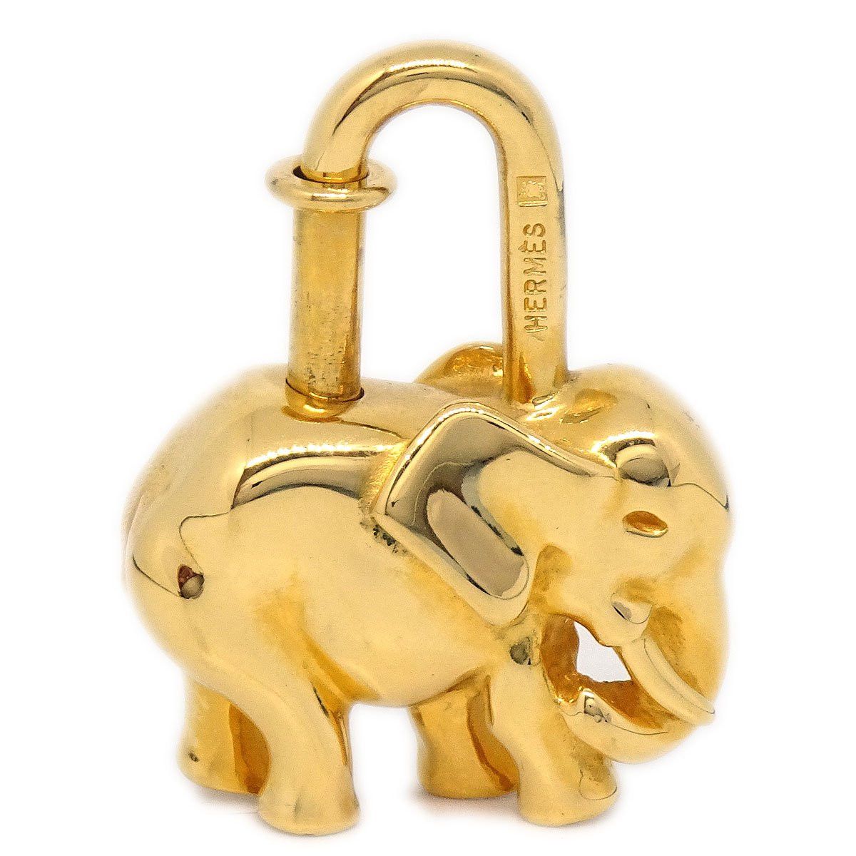 image of Hermes 1988 Elephant Cadena Padlock 10235 in Black, Women's