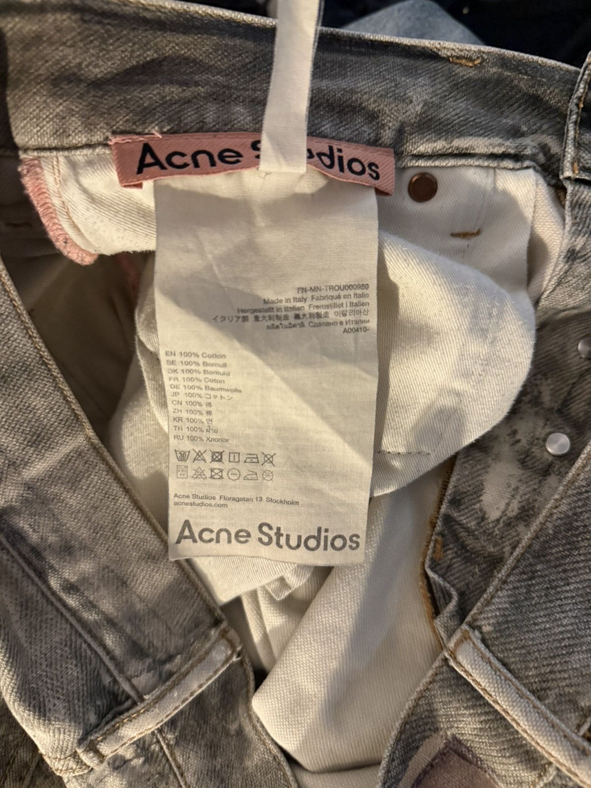 Acne Studios Acne Studios 1981M Cold Wash Grey Denim Size US 33 - 6 Thumbnail