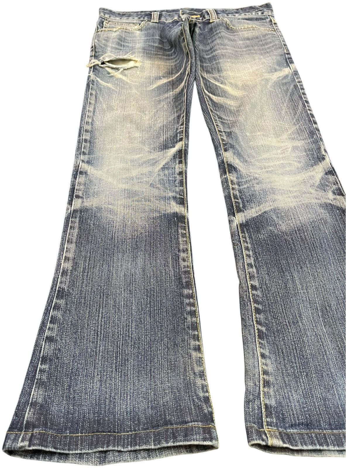 Tornado Mart Vintage Tornado Mart Aero Flare Faded Distressed Denim Size US 30 / EU 46 - 3 Thumbnail