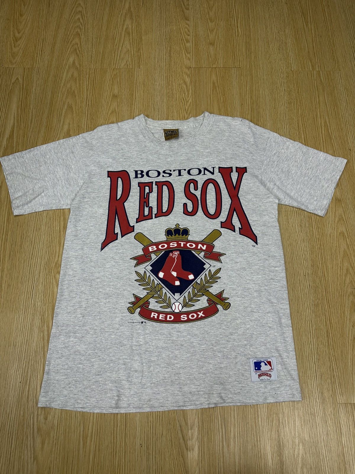 MLB Vintage MLB Boston Redsox 1991 Nutmeg Tshirt A928 Size US L / EU 52-54 / 3 - 5 Thumbnail