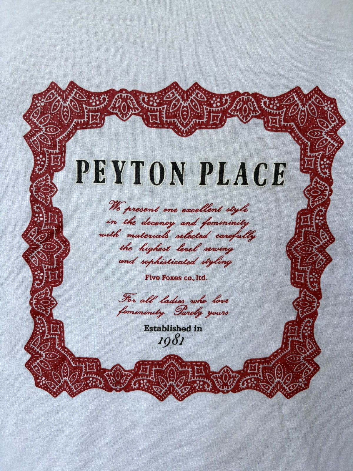 PPFM Vintage 90s Peyton Place Sports For All Ladies Who love Tee Size US S / EU 44-46 / 1 - 7 Thumbnail