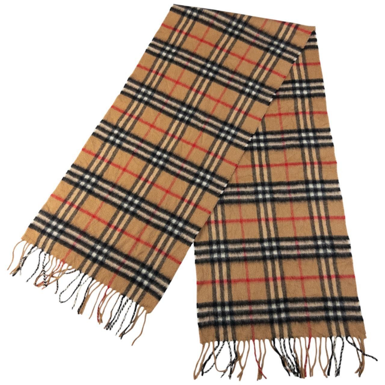 Burberry Vintage Burberry Nova Check Tassel Scarf Size ONE SIZE - 4 Thumbnail