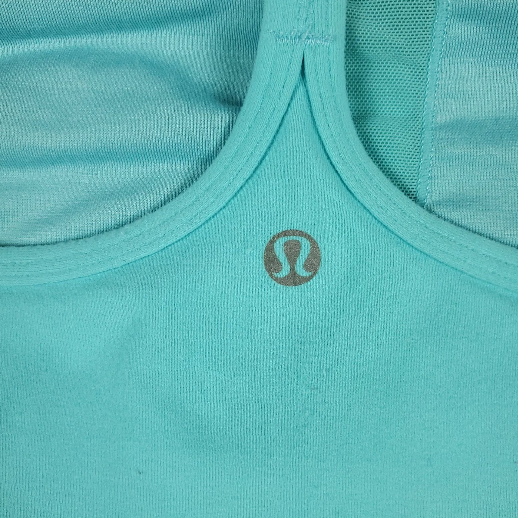 Lululemon Lululemon Tank Top Womens 10 Turquoise Striped Sleeveless Pullover Round Neck Activewear Casual Size L / US 10 / IT 46 - 6 Thumbnail
