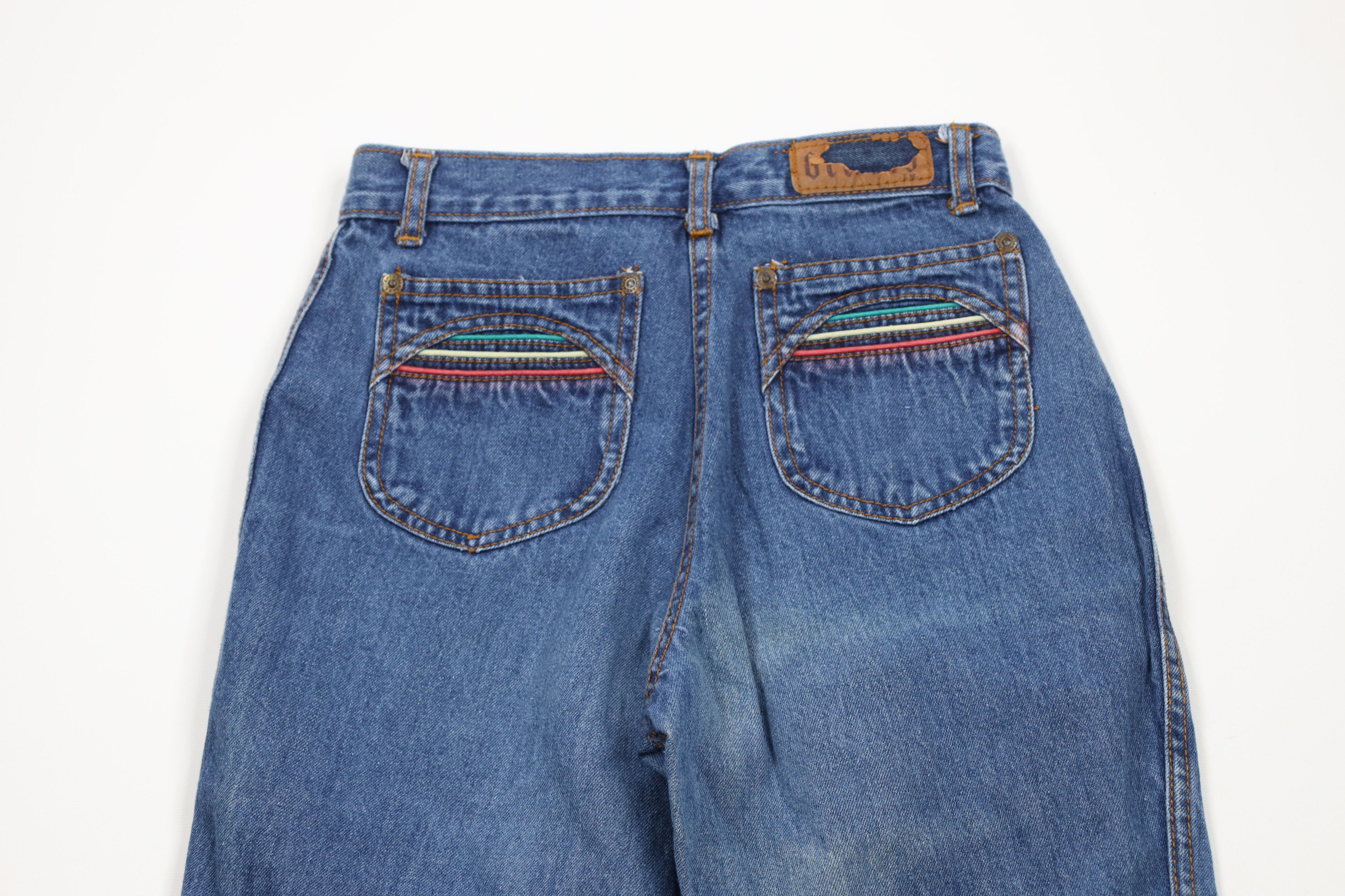 Vintage Vintage 80s 90s Streetwear Flared Wide Leg Denim Jeans Size 30" / US 8 / IT 44 - 12 Thumbnail