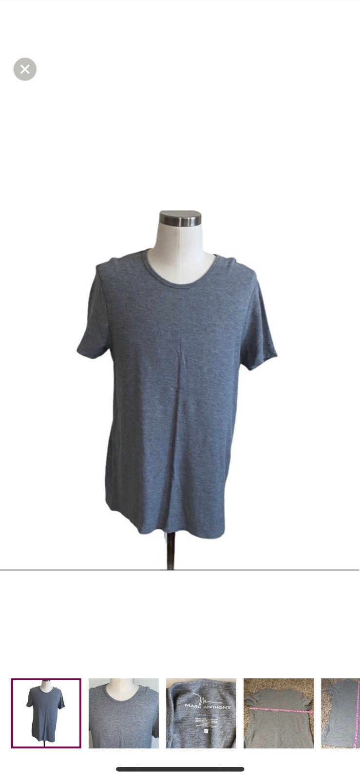 Marc Anthony Marc Anthony large grey slim fit tee Size US L / EU 52-54 / 3 - 1 Thumbnail
