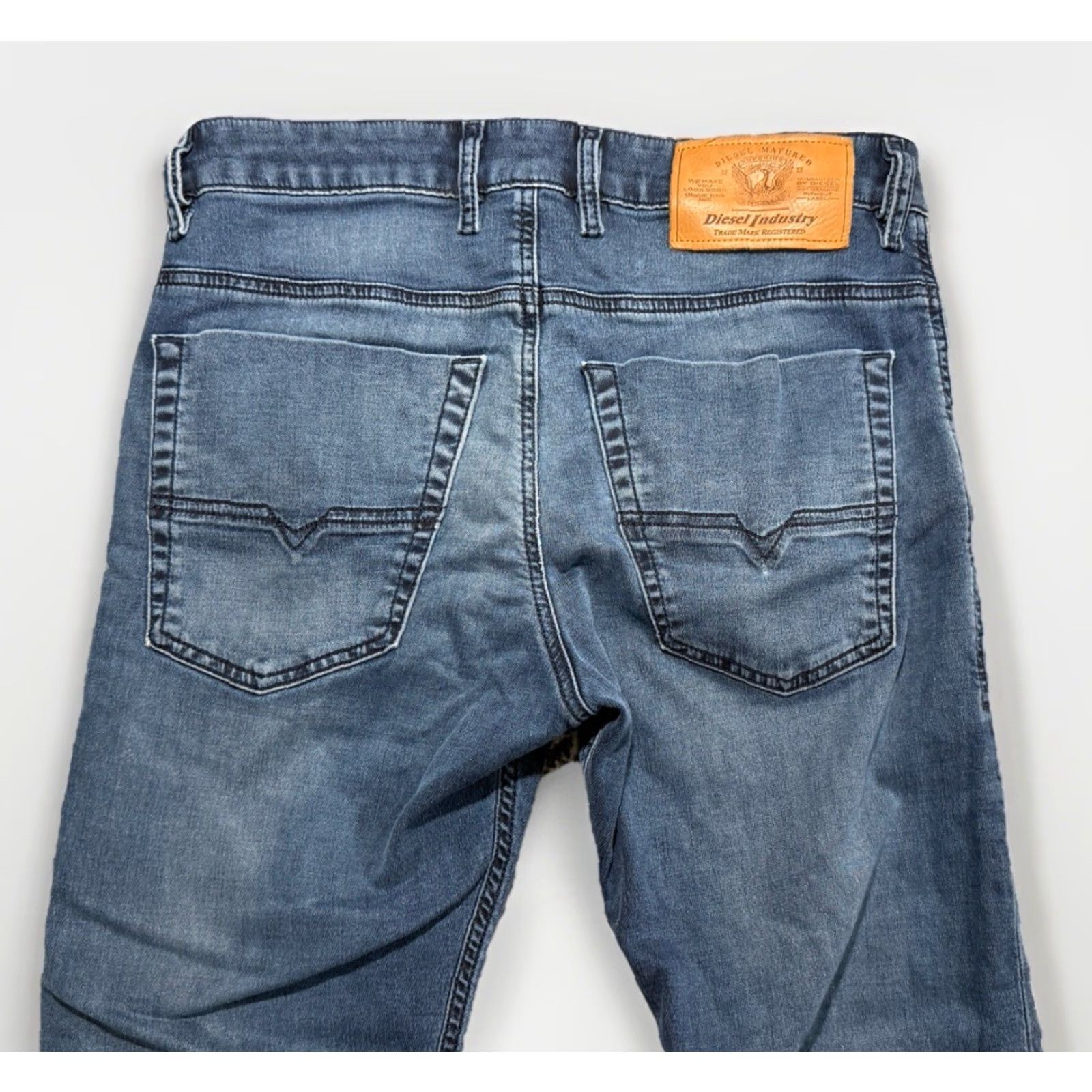 VINTAGE Diesel Krooley Sweatpants Jeans Tapered Slim Fit Made in Italy 30x30 Blue Mens 30in Waist 30in Inseam