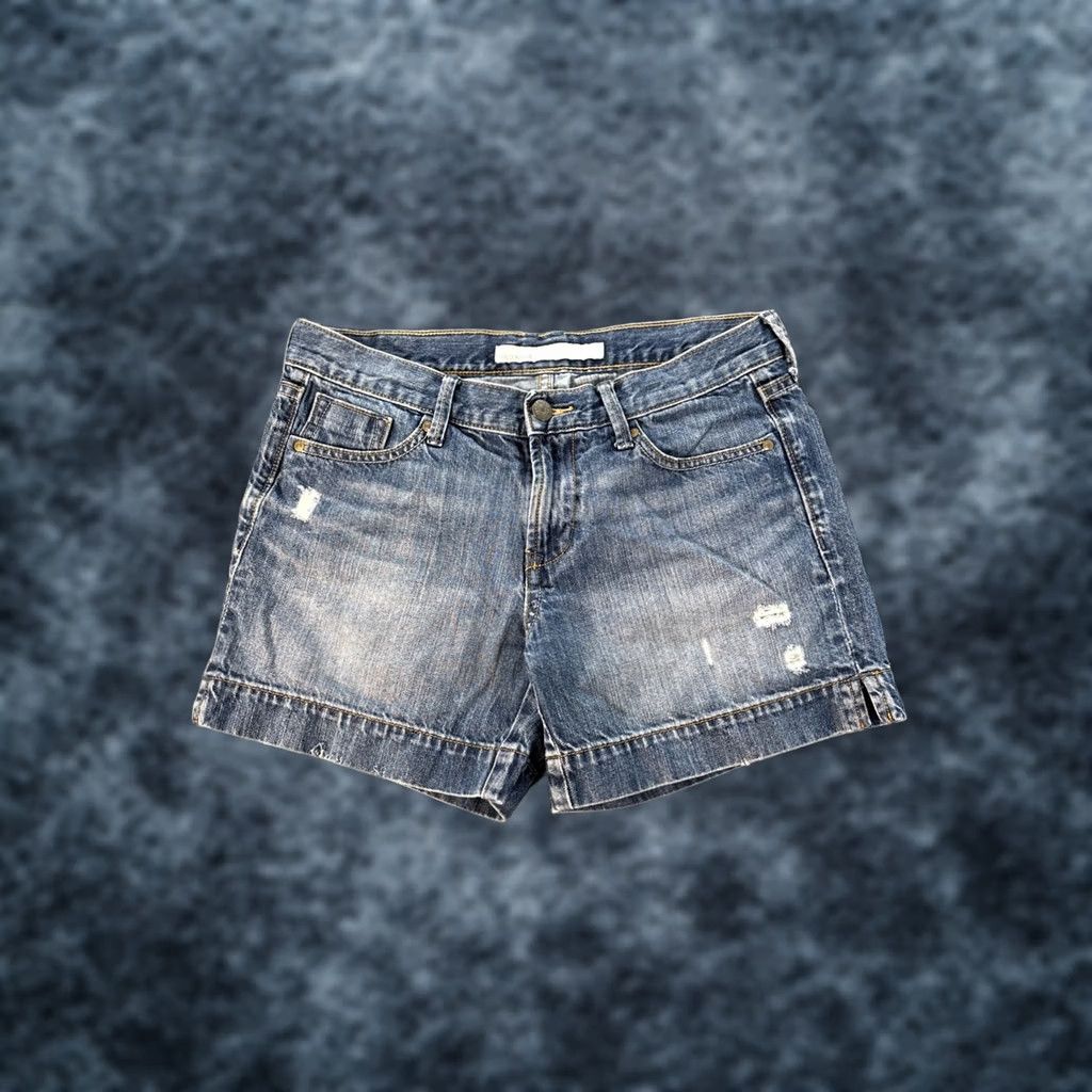 Old Navy VINTAGE Old Navy Shorts Womens 28 Denim Mini Pocket Low Rise 3 in Distressed Y2K 90s Festival Beach Casual Size 28" / US 6 / IT 42 - 1 Thumbnail
