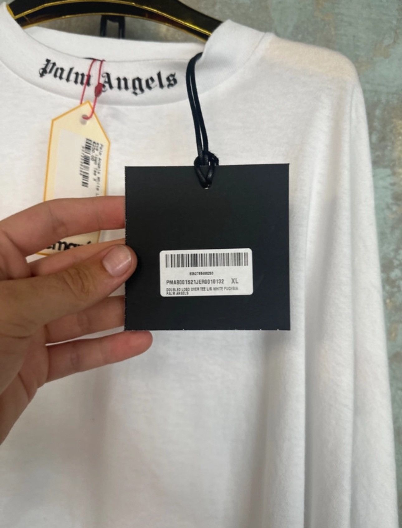 Palm Angels Palm Angels Long Sleeved White Tee PMAB001521JER0010132 Size US XL / EU 56 / 4 - 4 Thumbnail