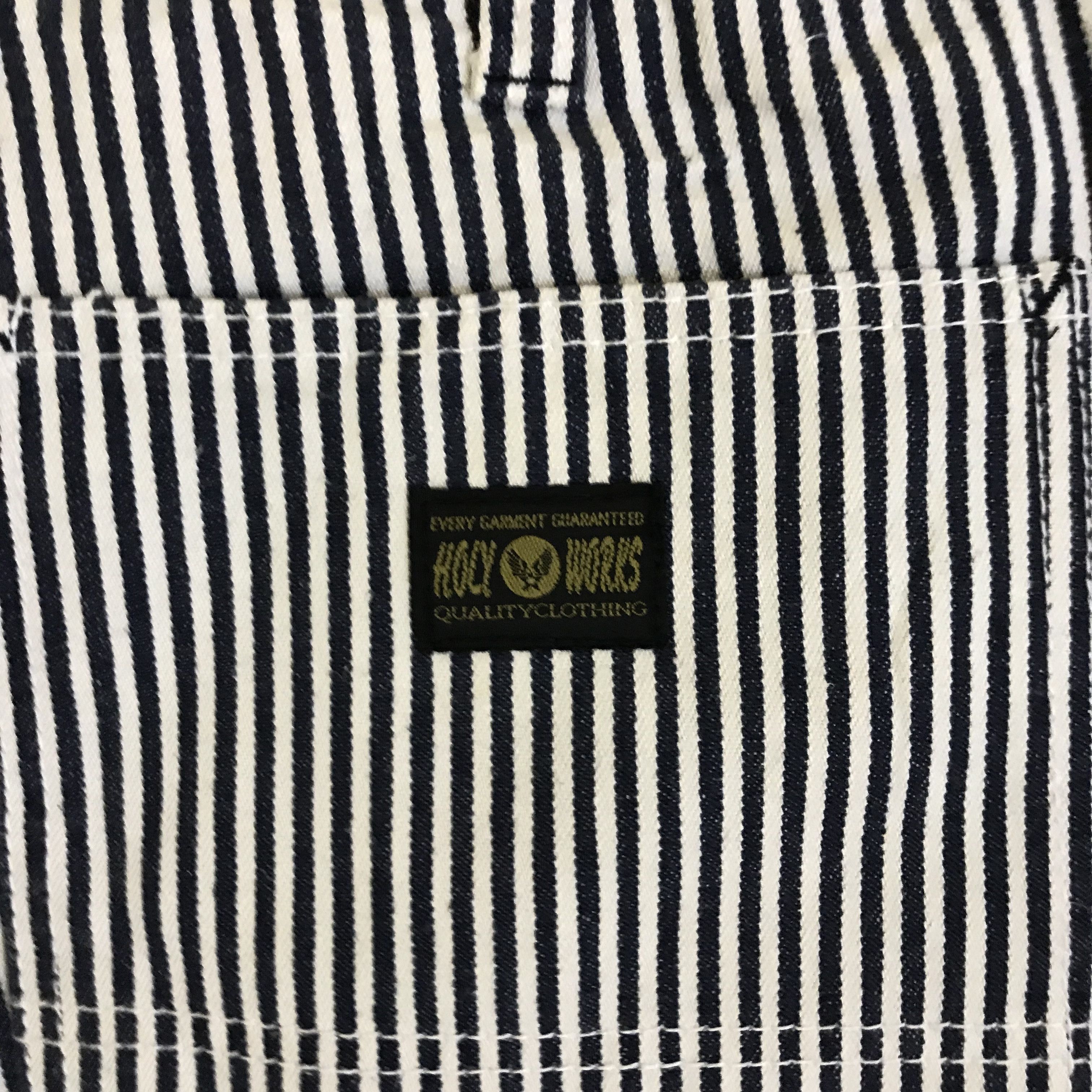 Vintage X259 VTG HOLYWORKS HICKORY STRIPED WORKWEAR BUSH PANTS Size US 32 / EU 48 - 6 Thumbnail