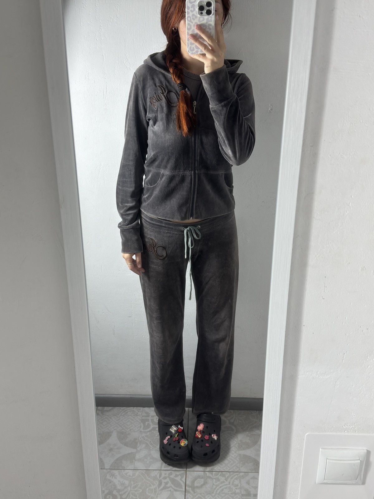 Juicy Couture VINTAGE JUICY COUTURE VELOUR 2000s TRACKSUIT Size S / US 4 / IT 40 - 2 Thumbnail