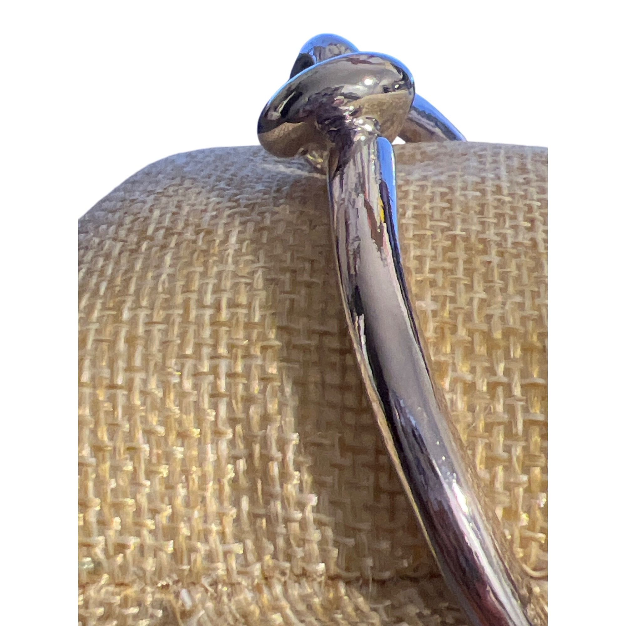 Other Silver Tone Clamper Bangle Bracelet Love Knot Infinity Minim Size ONE SIZE - 2 Thumbnail
