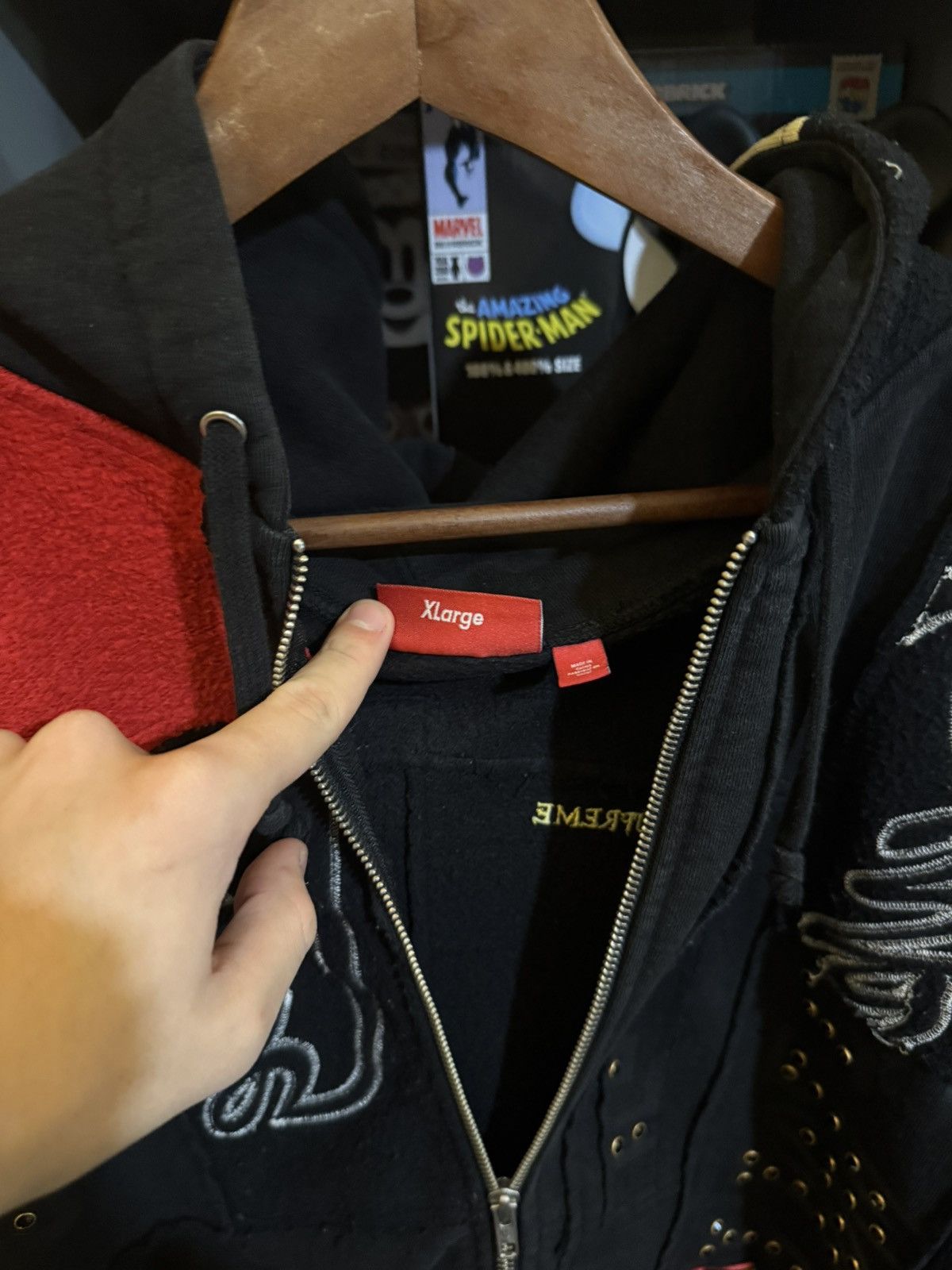 Supreme Supreme Black Patchwork Zip-Up Hoodie SS25 Size US XL / EU 56 / 4 - 6 Thumbnail
