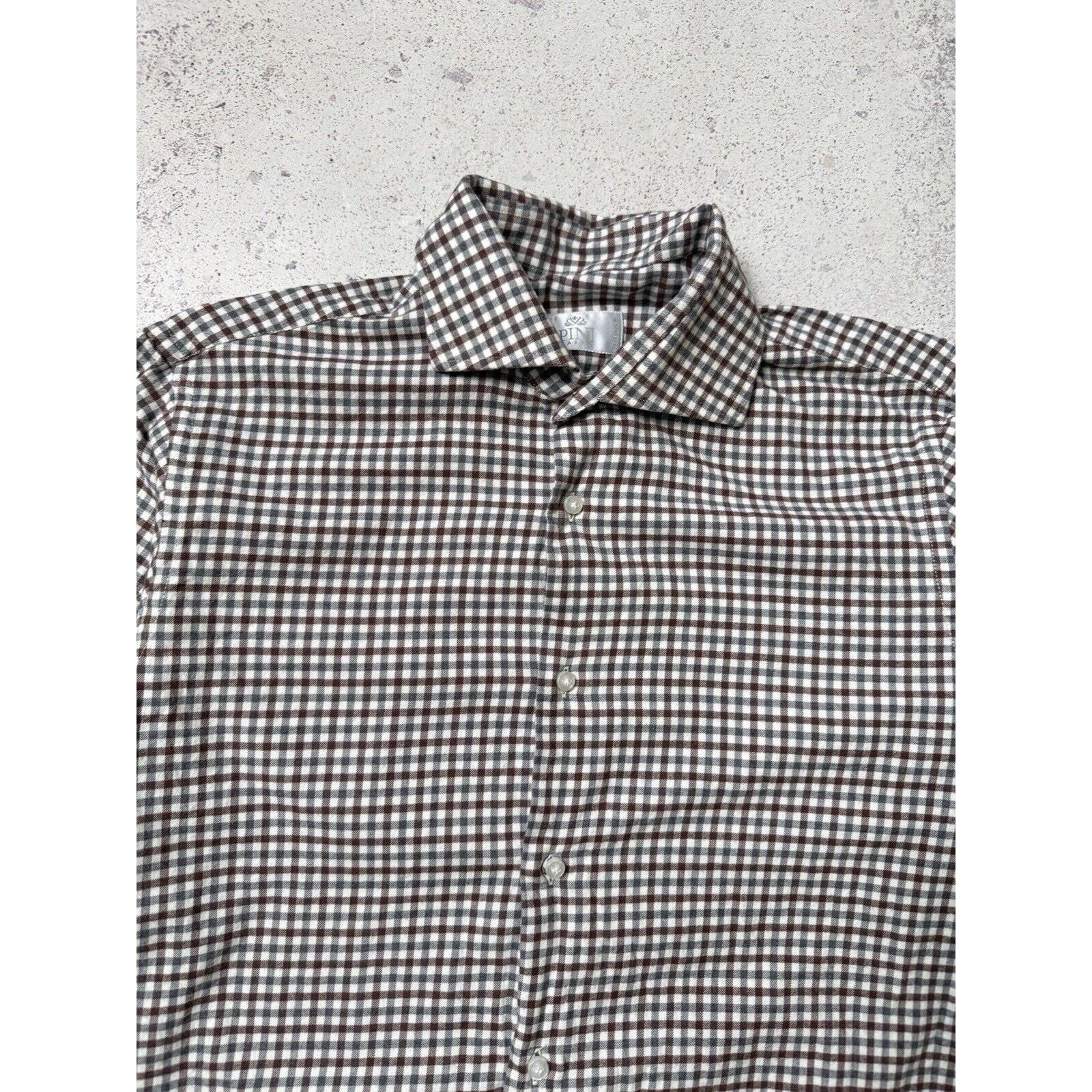 Designer Pina Parma Grandi & Rubinelli Check Shirt Size 41/16 Size US L / EU 52-54 / 3 - 6 Thumbnail