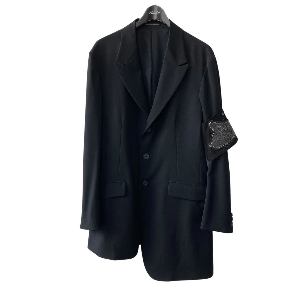 Yohji Yamamoto Yohji Yamamoto pour homme 20AW Unbalanced Jacket with Patch Size US M / EU 48-50 / 2 - 1 Thumbnail