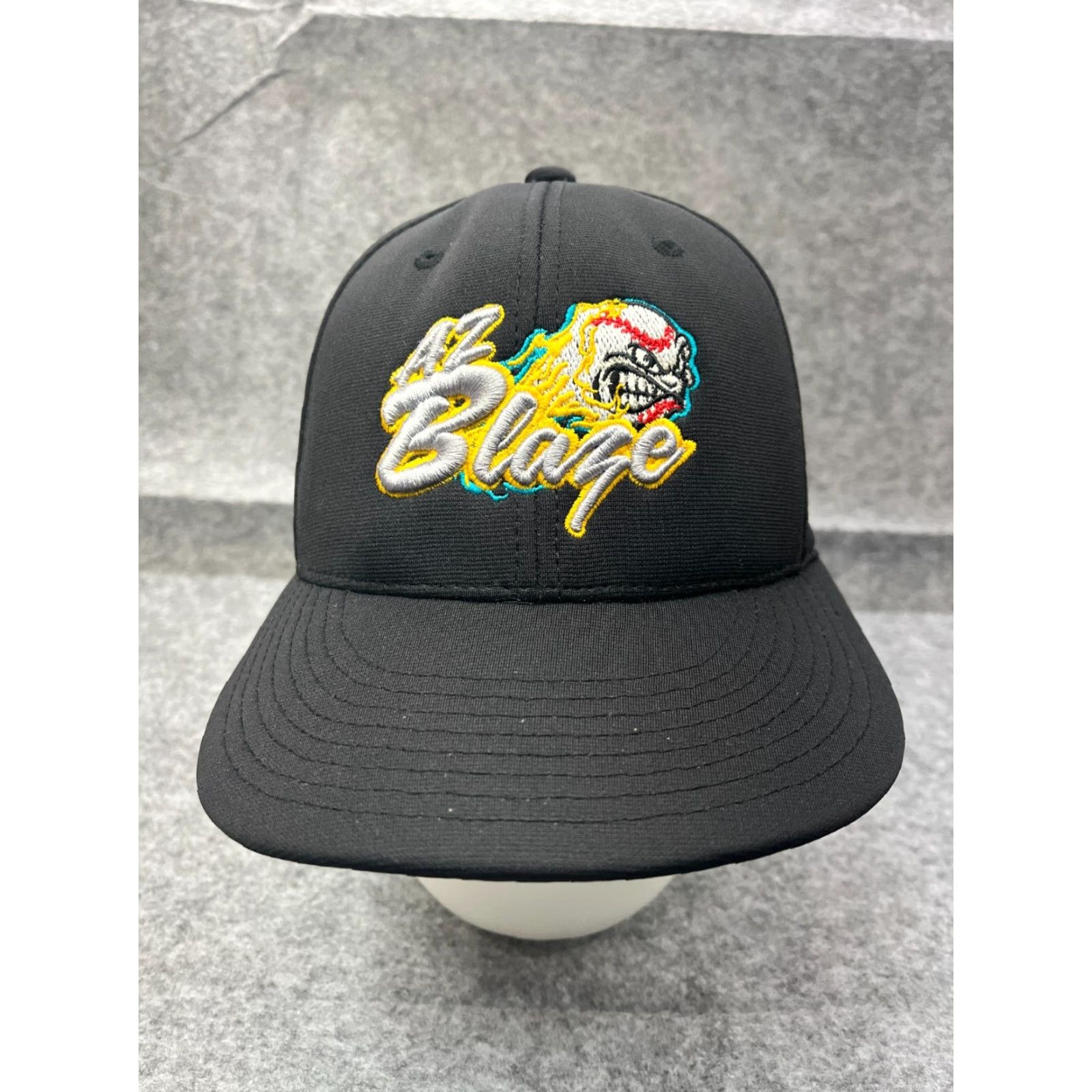 Vintage AZ Blaze Fastpitch Softball Hat Cap Fitted Adult Medium Black Polyester Blend Size 40R - 2 Thumbnail