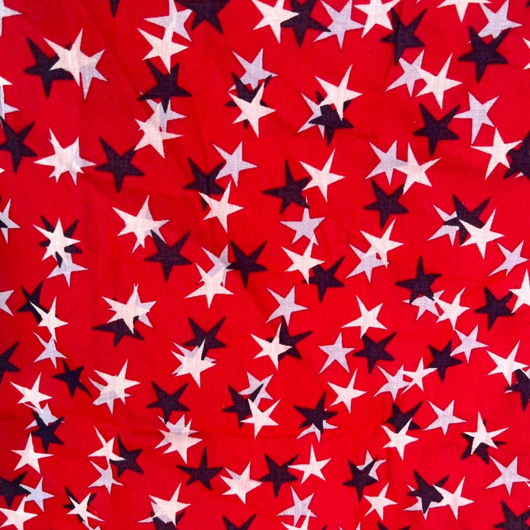 Vintage Vintage Unbrainded Red White Blue 21x21 inch Cotton Square Scarf Classic Autumn Spring Seasonal Womens Size ONE SIZE - 2 Thumbnail
