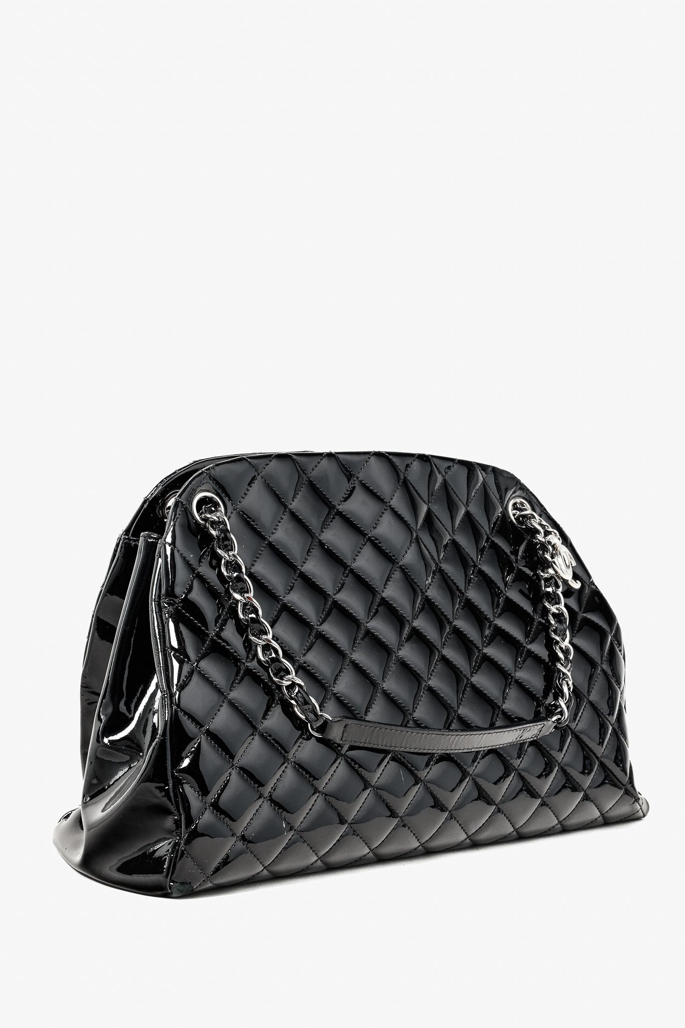 Chanel Chanel Just Mademoiselle Quilted Patent Leather Handbag Size ONE SIZE - 2 Thumbnail