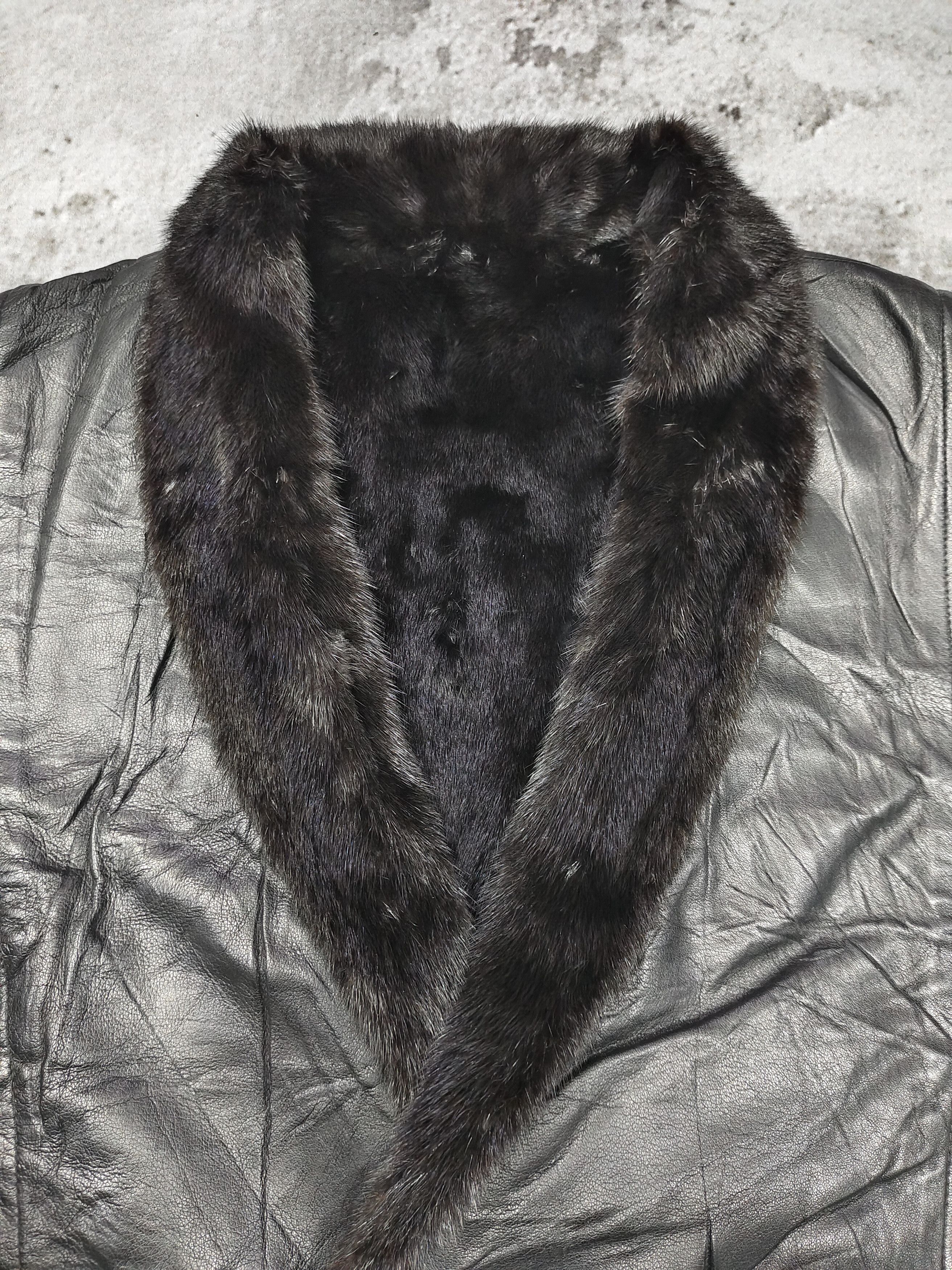 Vintage 80s-90s Unbrand- European Reversible Real Fur Leather Jacket Size US L / EU 52-54 / 3 - 9 Thumbnail