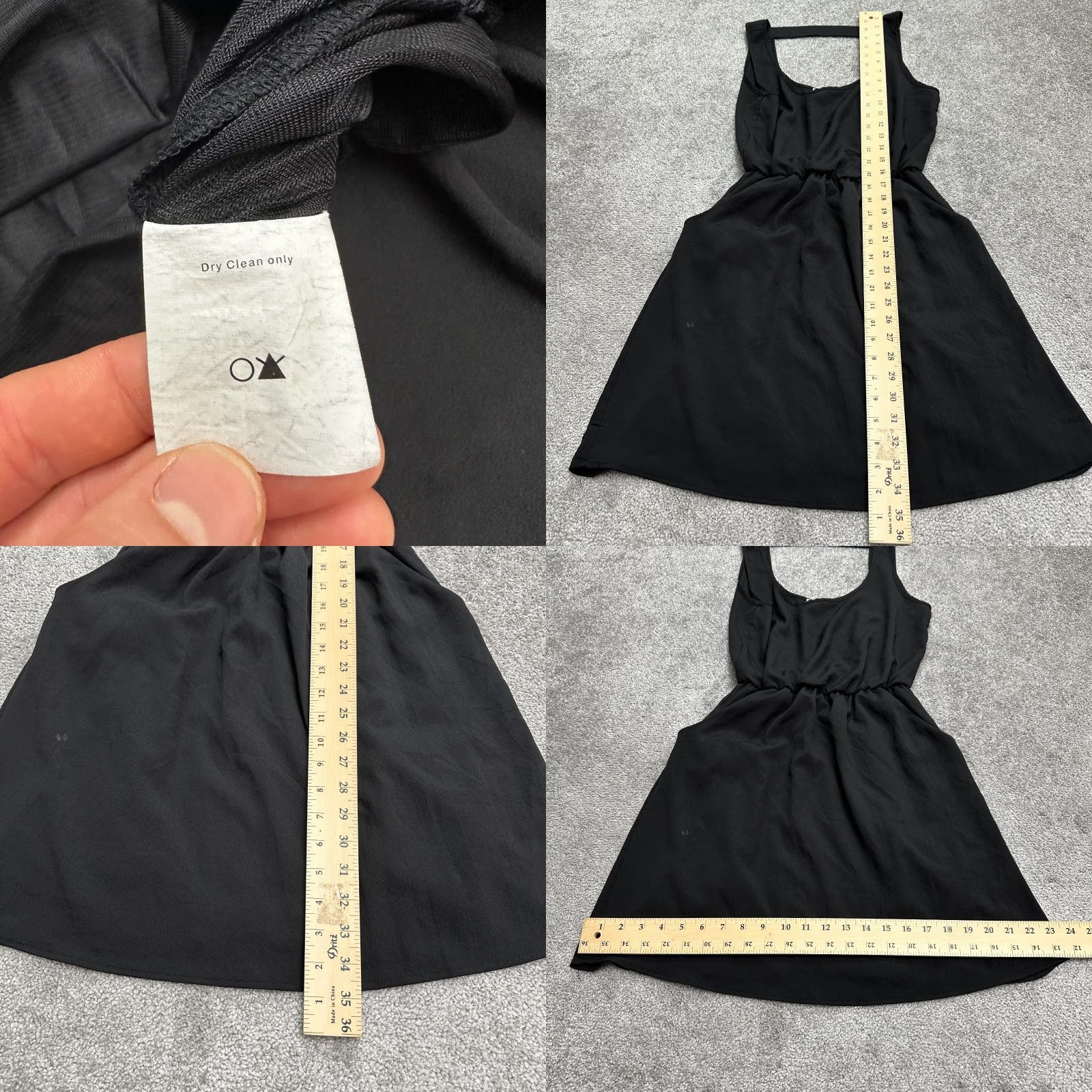 Vintage Lush Dress Womens Small Black A-Line Mini Short Backless Sleeveless Casual Solid Size 28" / US 6 / IT 42 - 8 Thumbnail