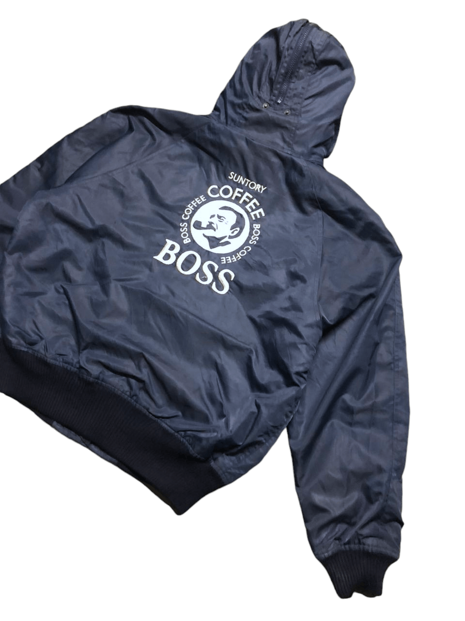 Vintage Vintage Suntory Boss Coffee Bomber jacket Raccoon Fur Hoodie Size US XL / EU 56 / 4 - 7 Thumbnail