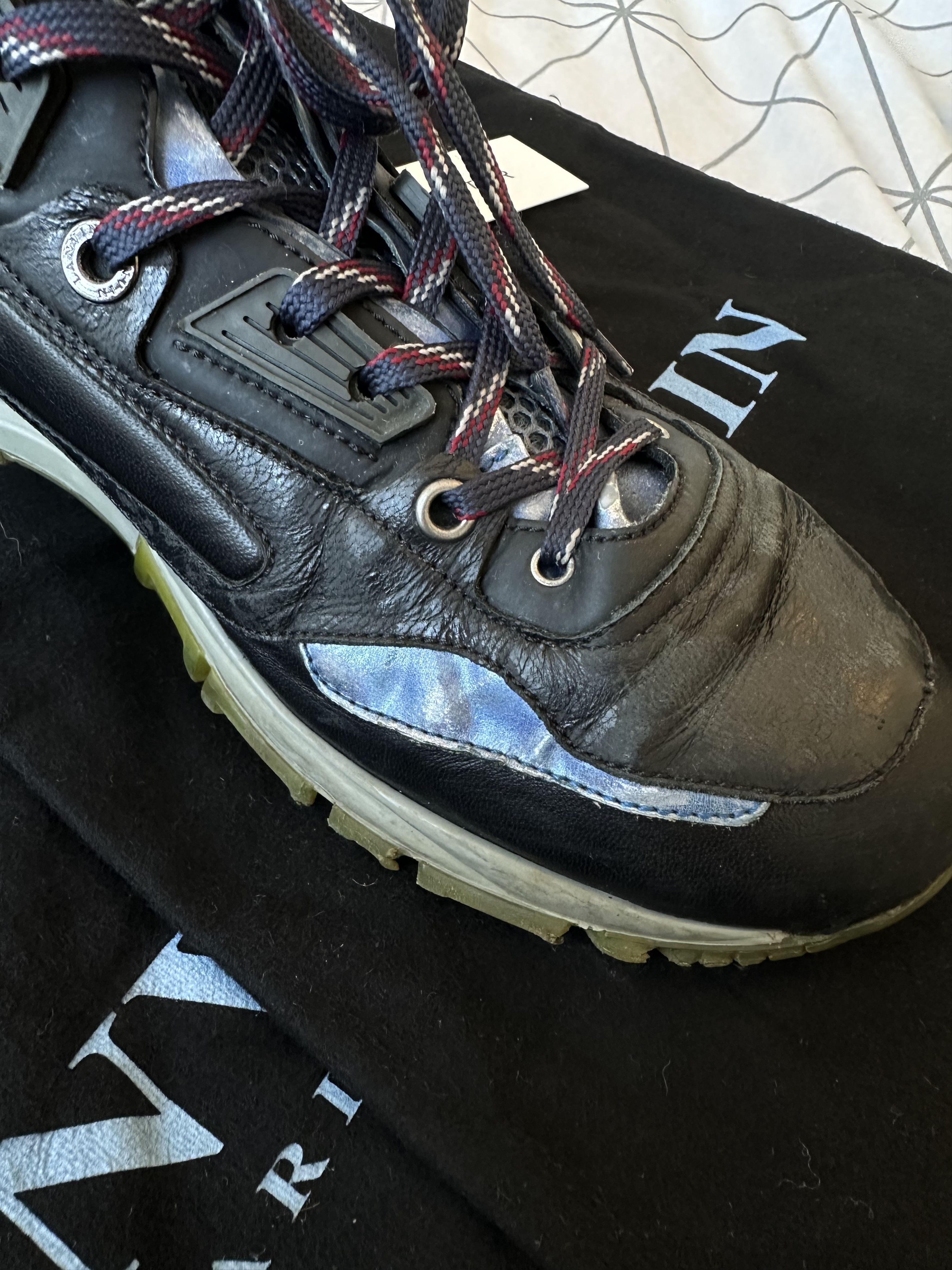 Lanvin Lanvin Runner Metallic Sneakers Size US 11 / EU 44 - 6 Thumbnail