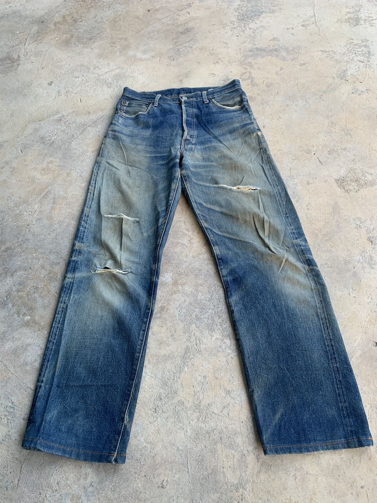 Sugar Cane Vintage Distressed Sugar Cane Redline Selvedge Denim Size US 30 / EU 46 - 5 Thumbnail