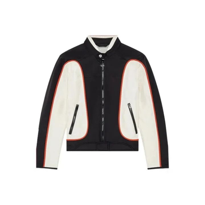 Diesel Diesel Black Colorblock Nylon Motorcycle Jacket 0079 Size US S / EU 44-46 / 1 - 1 Thumbnail