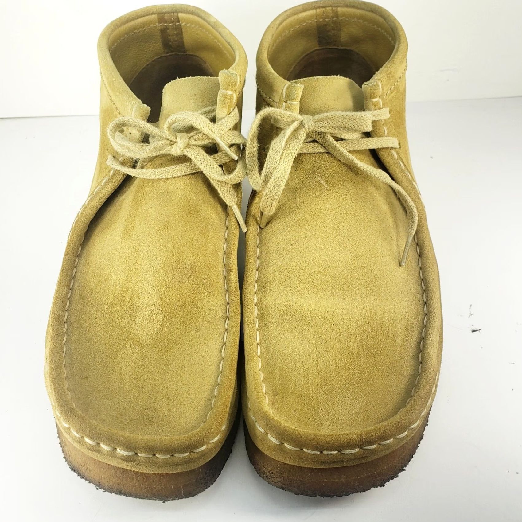 Clarks Clarks Originals Men's 11.5M Tan Leather Suede Chukka Desert Boots Casual, Travel, Workwear - Comfort, Crepe Soles, Leather Insole - Vintage No Size US 12 / EU 45 - 3 Thumbnail