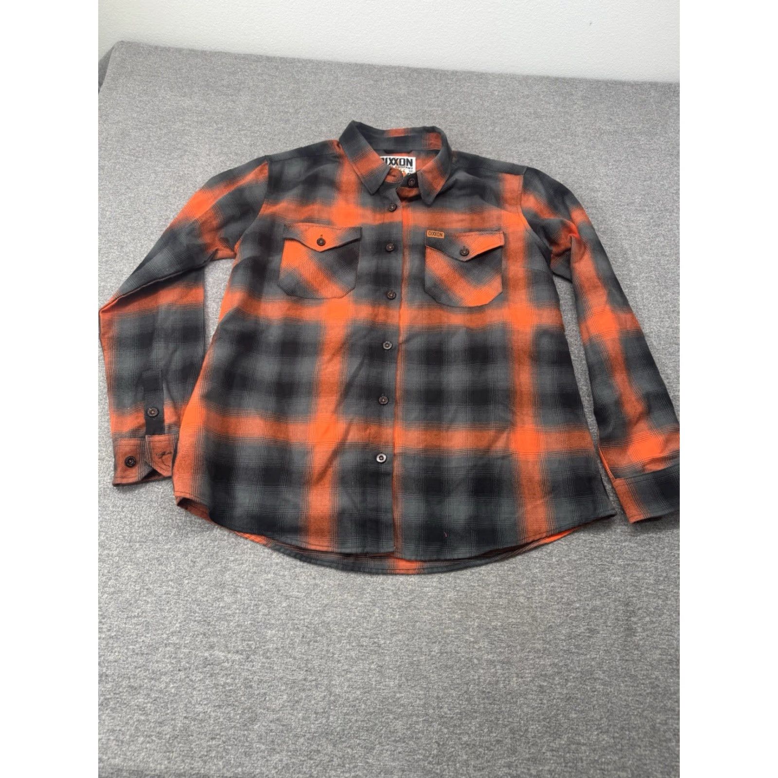 Vintage Dixxon Flannel Company Salem 13 Flannel Shirt Womens XL Orange / Black Button-Up Plaid Long Sleeve Womens Pockets Casual Vintage: No Size XL / US 12-14 / IT 48-50 - 2 Thumbnail