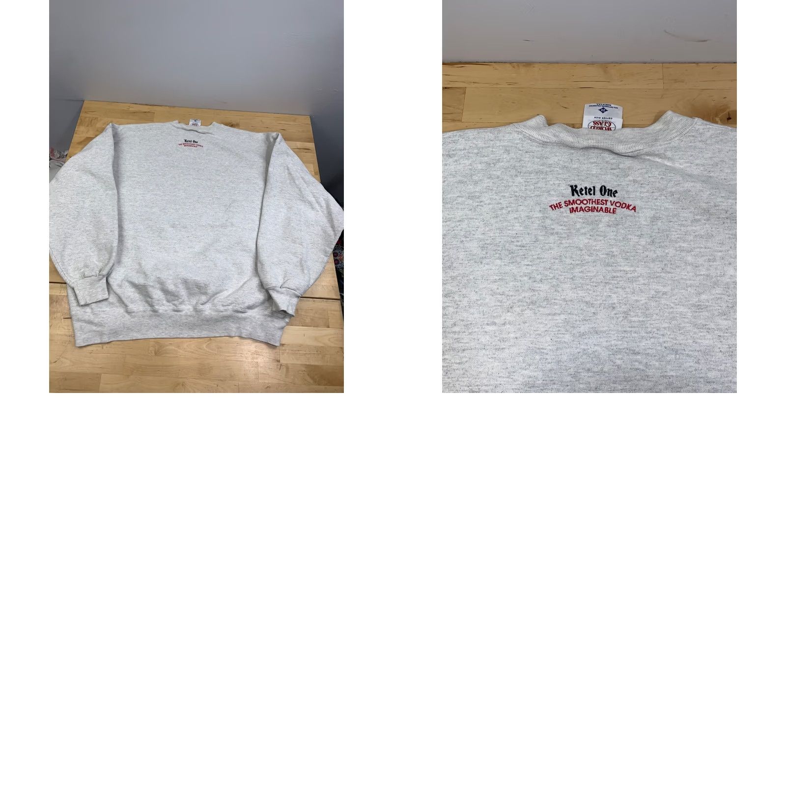Jerzees Kettle One Vodka Promo Sweatshirt Men 2XL Gray Pullover Liquor Jerzees Sweatshirt Crew Neck Long Sleeve Winter Size US XXL / EU 58 / 5 - 8 Thumbnail