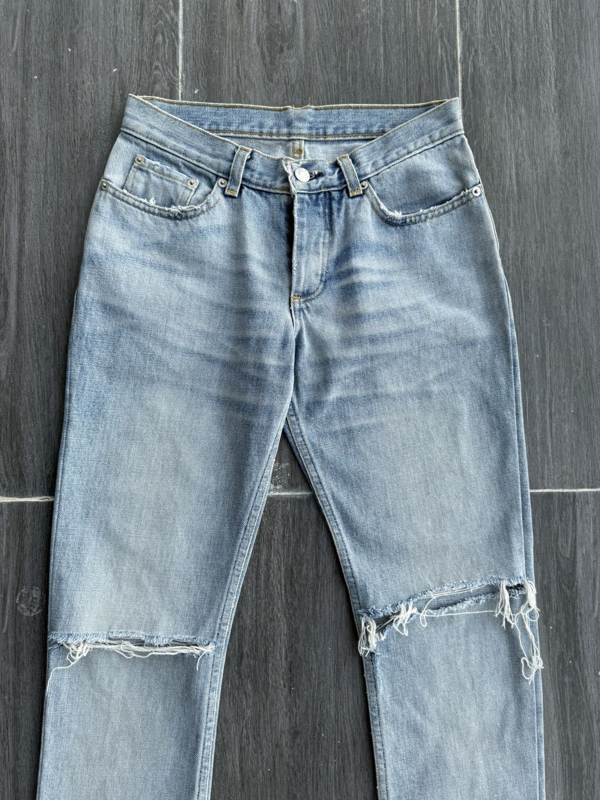 Helmut Lang Vintage 1998 HELMUT LANG "Broken Denim" Size US 28 / EU 44 - 3 Thumbnail