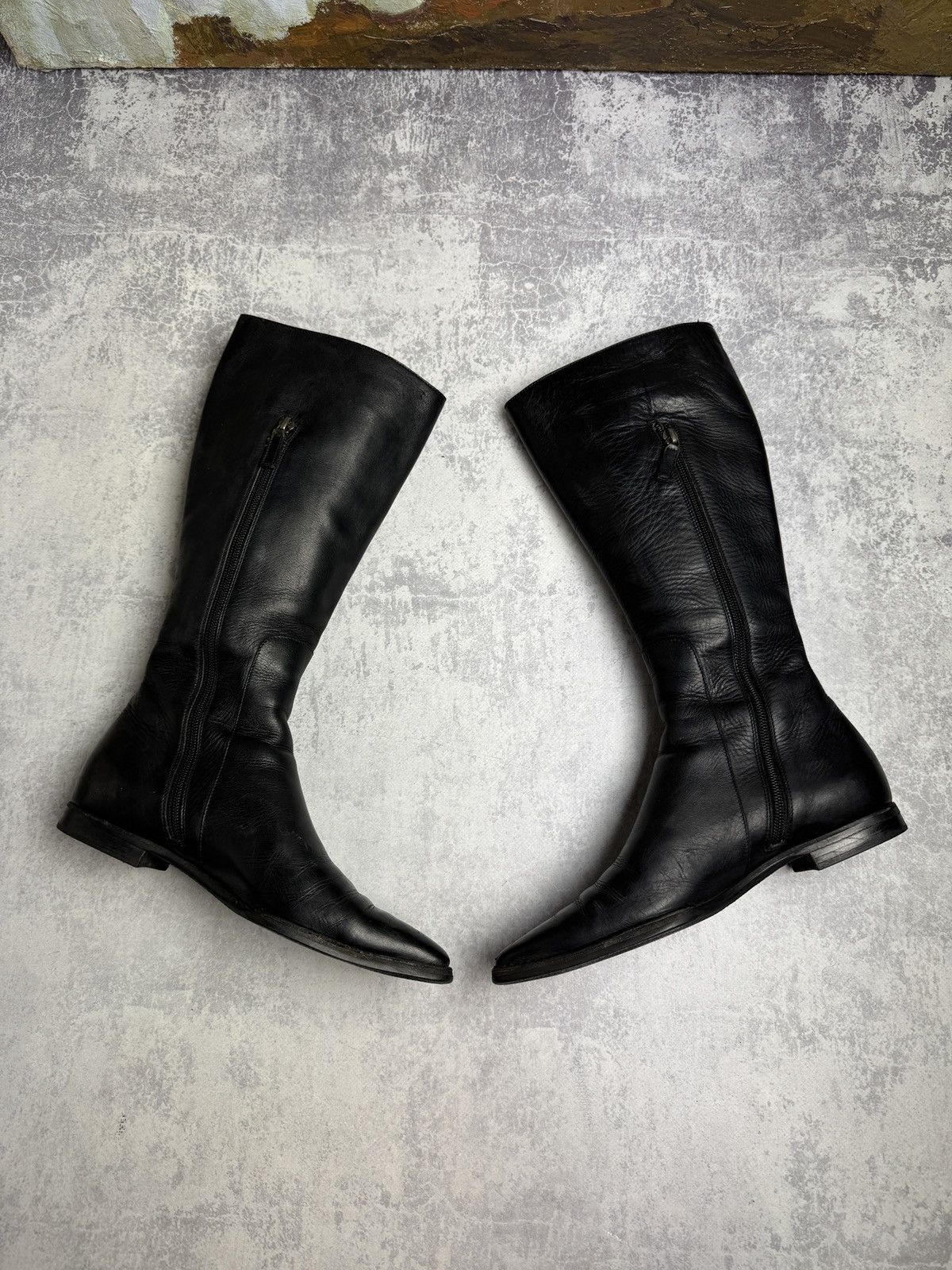 Gucci Gucci By Tom Ford Rare Vintage Moto Racing Y2K Leather Boots Size US 6.5 / IT 36.5 - 13 Thumbnail