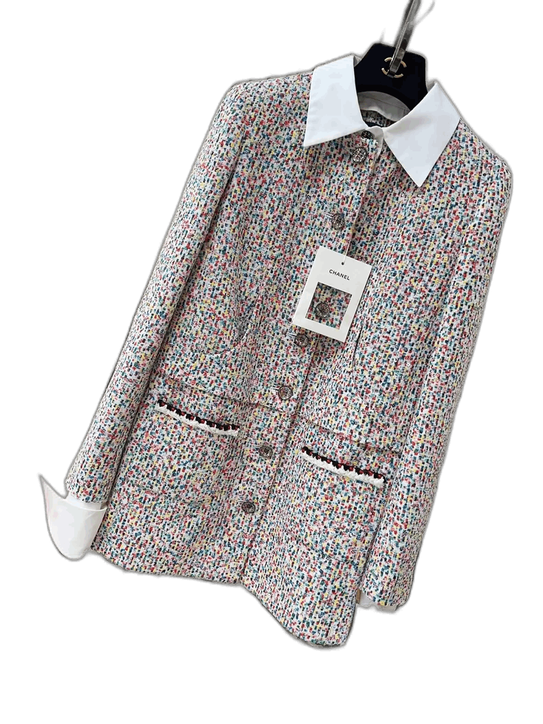 Chanel Chanel Colorful Tweed Jacket with Sequins Size S / US 4 / IT 40 - 1 Thumbnail