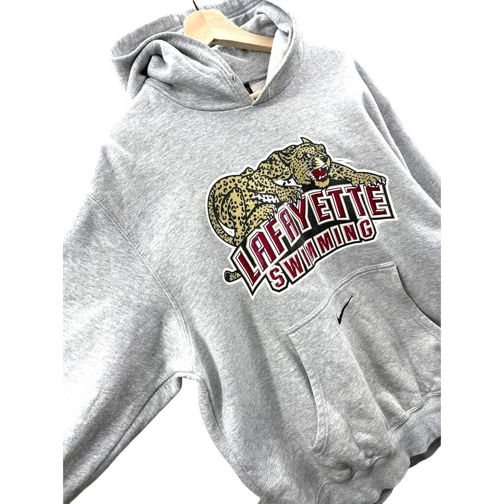 Nike × Vintage Vintage 2000's Nike Lafayette Swimming Center Swoosh Hoodie Size US M / EU 48-50 / 2 - 5 Thumbnail