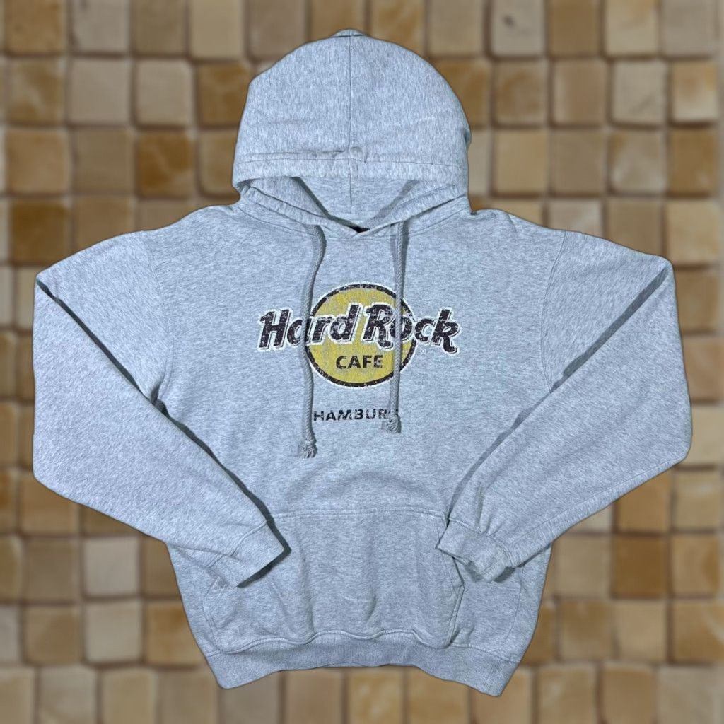Hard Rock Cafe Hard Rock Cafe Hamburg Classic Souvenir Logo Graphic Grey Hoodie Large Mens L Pullover Hoodie Size US L / EU 52-54 / 3 - 1 Thumbnail