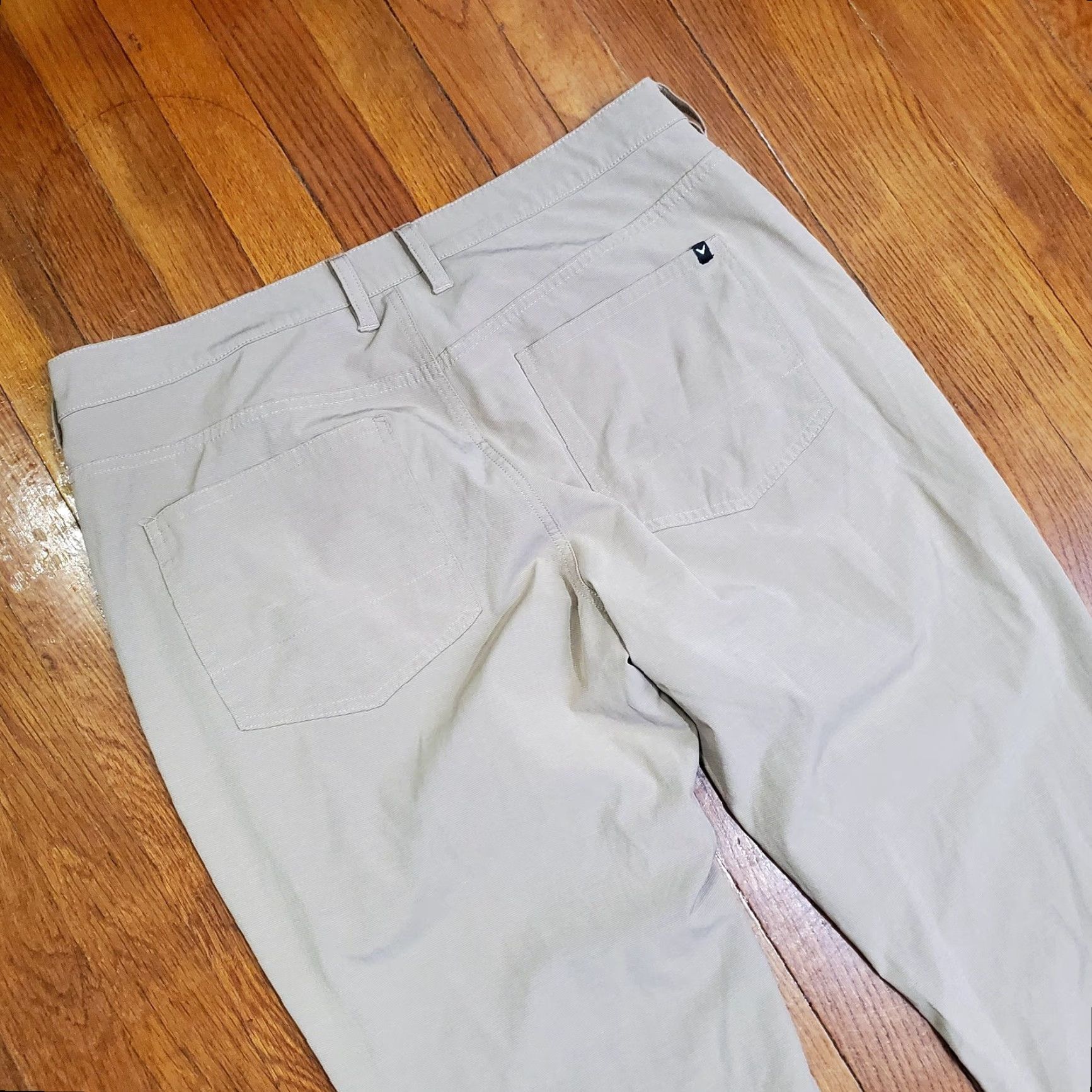 Callaway Callaway Mens Pants 36x34 Beige Khaki Chino Stretch Performance Golf Casual Size US 36 / EU 52 - 3 Thumbnail