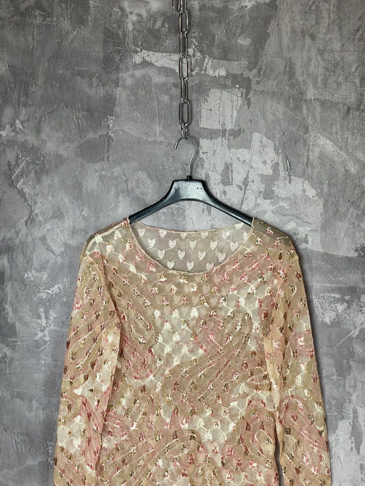 Jean Paul Gaultier × Vintage Vintage Mesh Japanese Brand Knit Long Sleeve Gaultier Style Size M / US 6-8 / IT 42-44 - 2 Thumbnail