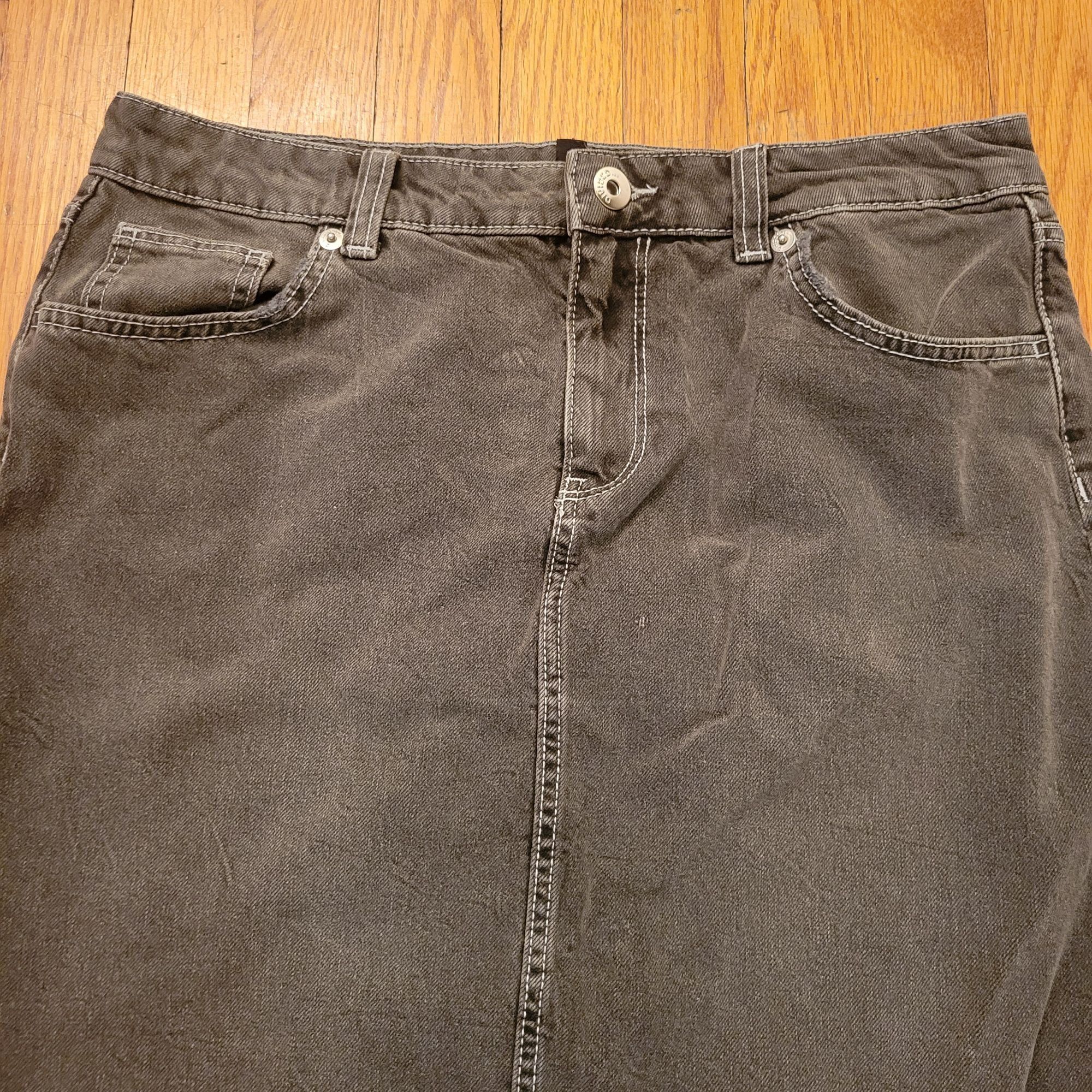 H&M Divided HM Black Denim Maxi Skirt 10 Modest Back Slit Wester Size 32" / US 10 / IT 46 - 3 Thumbnail
