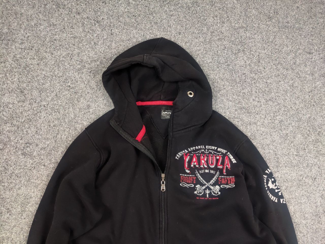 Vintage Yakuza Y2K Japanese Style Tattoo Logo Zip up Hoodie